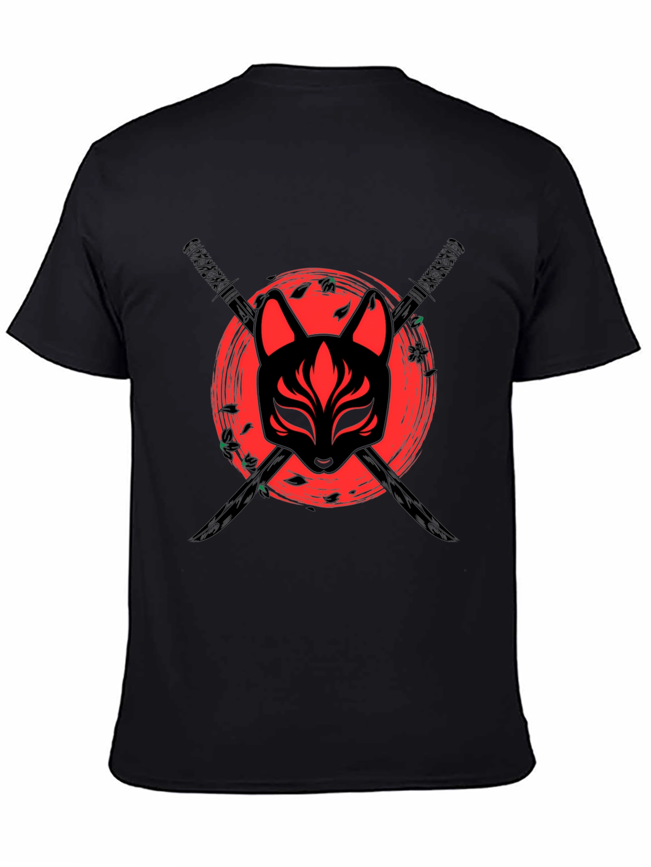 Samurai Fox Mask Graphic T-Shirt