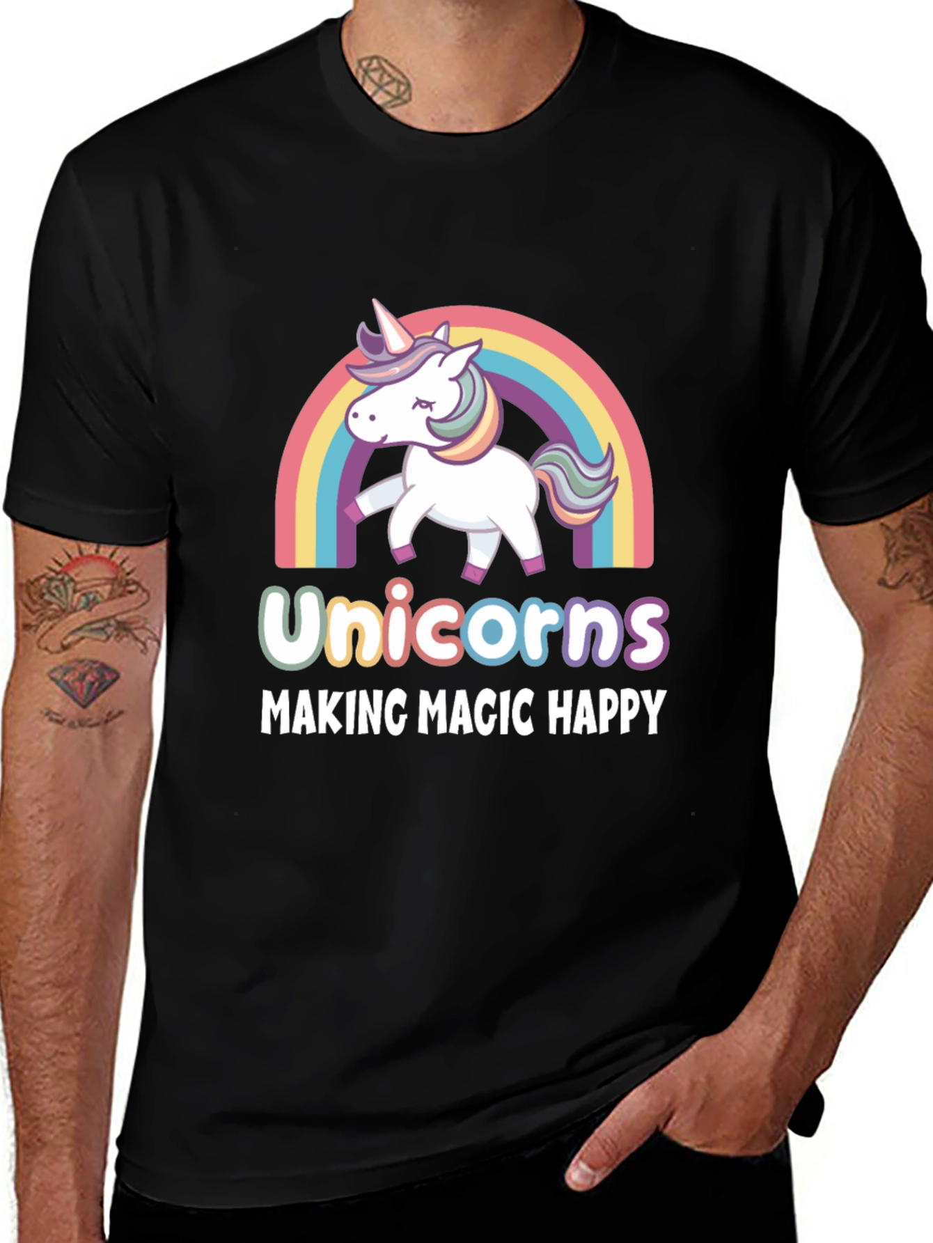 Unicorns Making Magic Happy T-Shirt