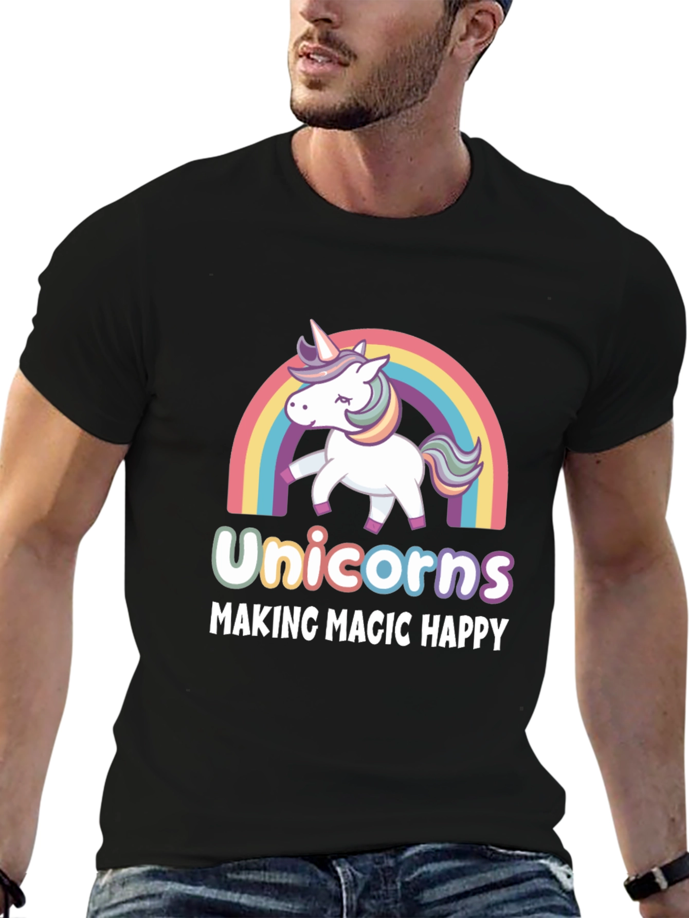 Unicorns Making Magic Happy T-Shirt
