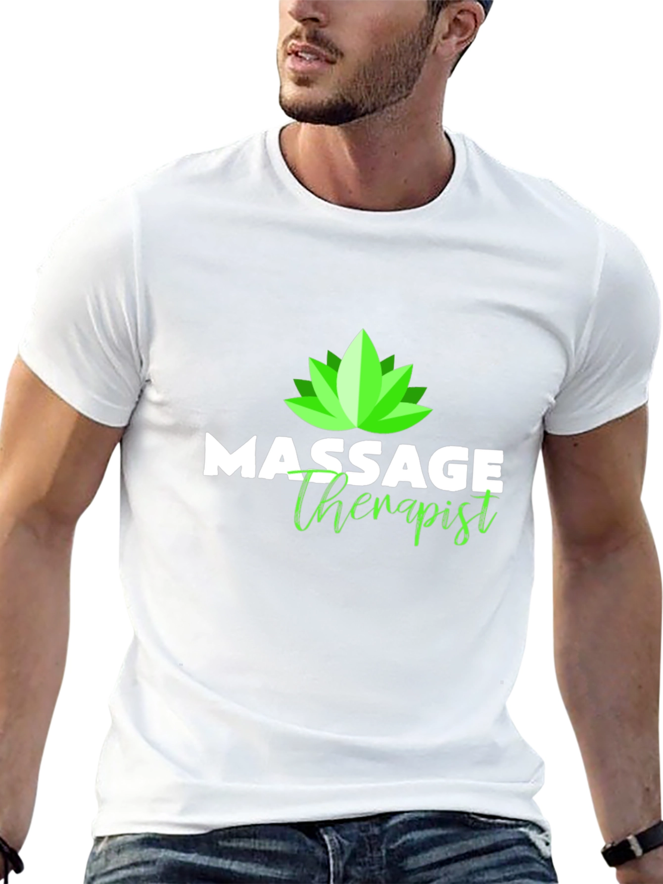 Massage Therapist T-Shirt - Lotus Design