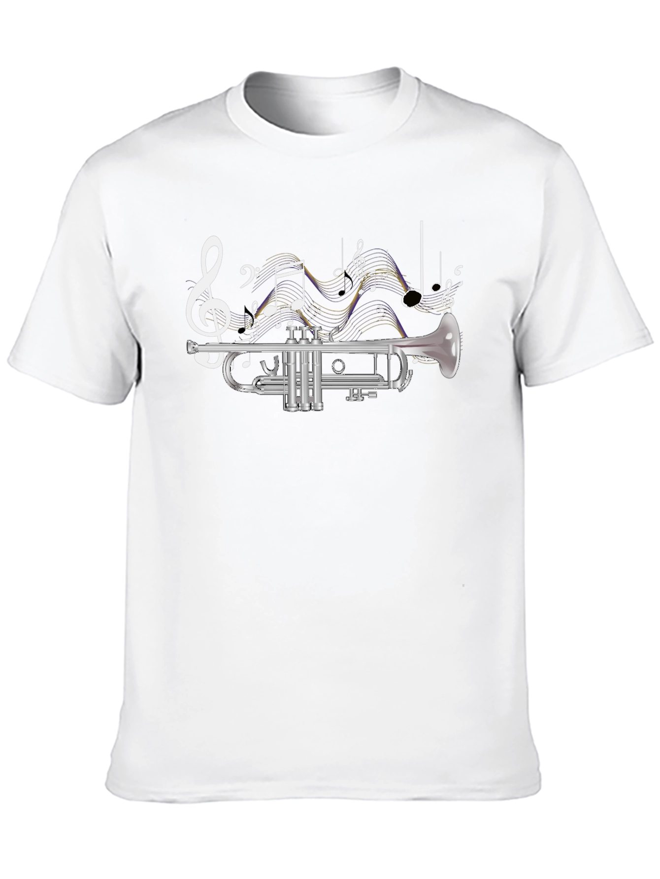 Trumpet & Music Notes Graphic Tee