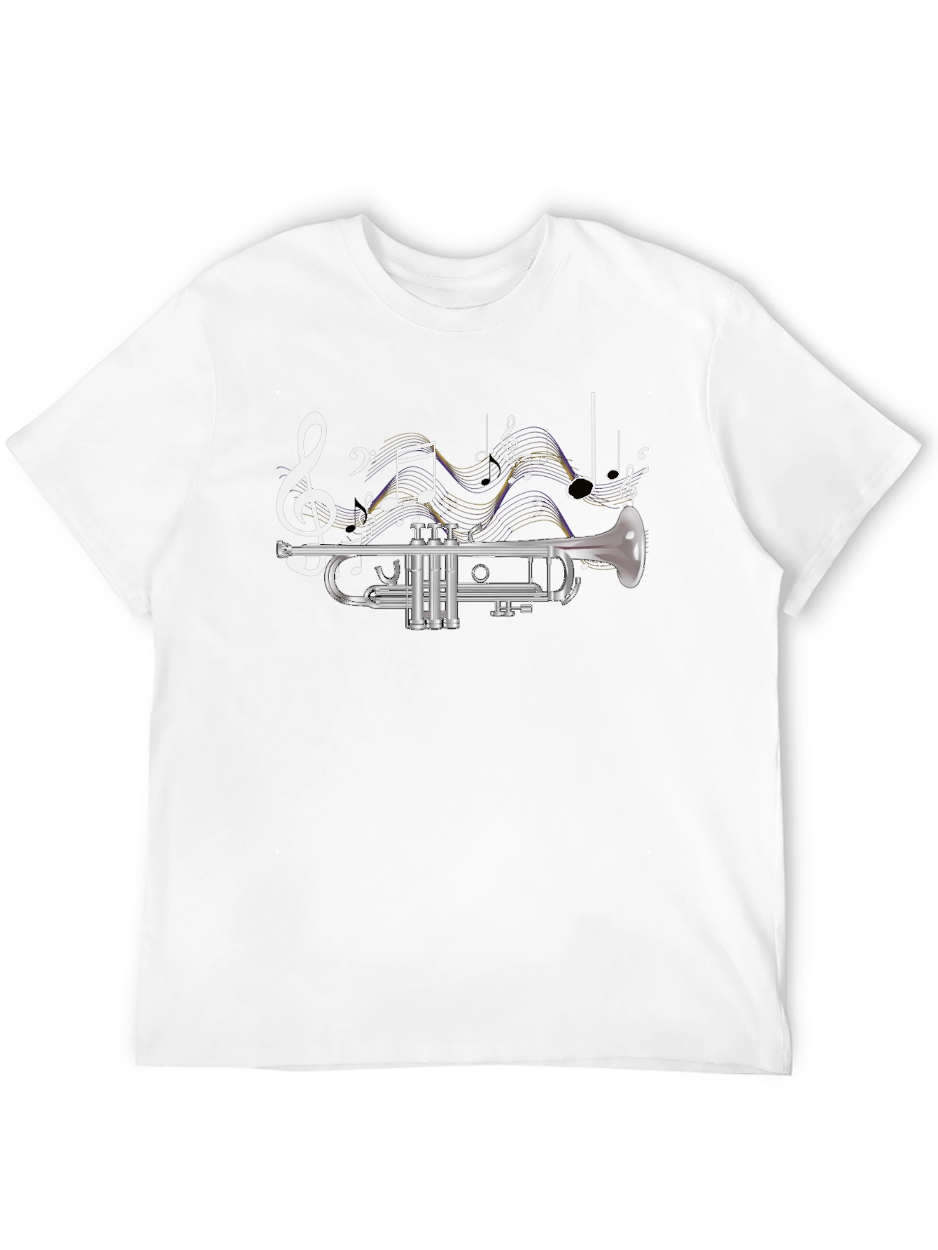 Trumpet & Music Notes Graphic Tee
