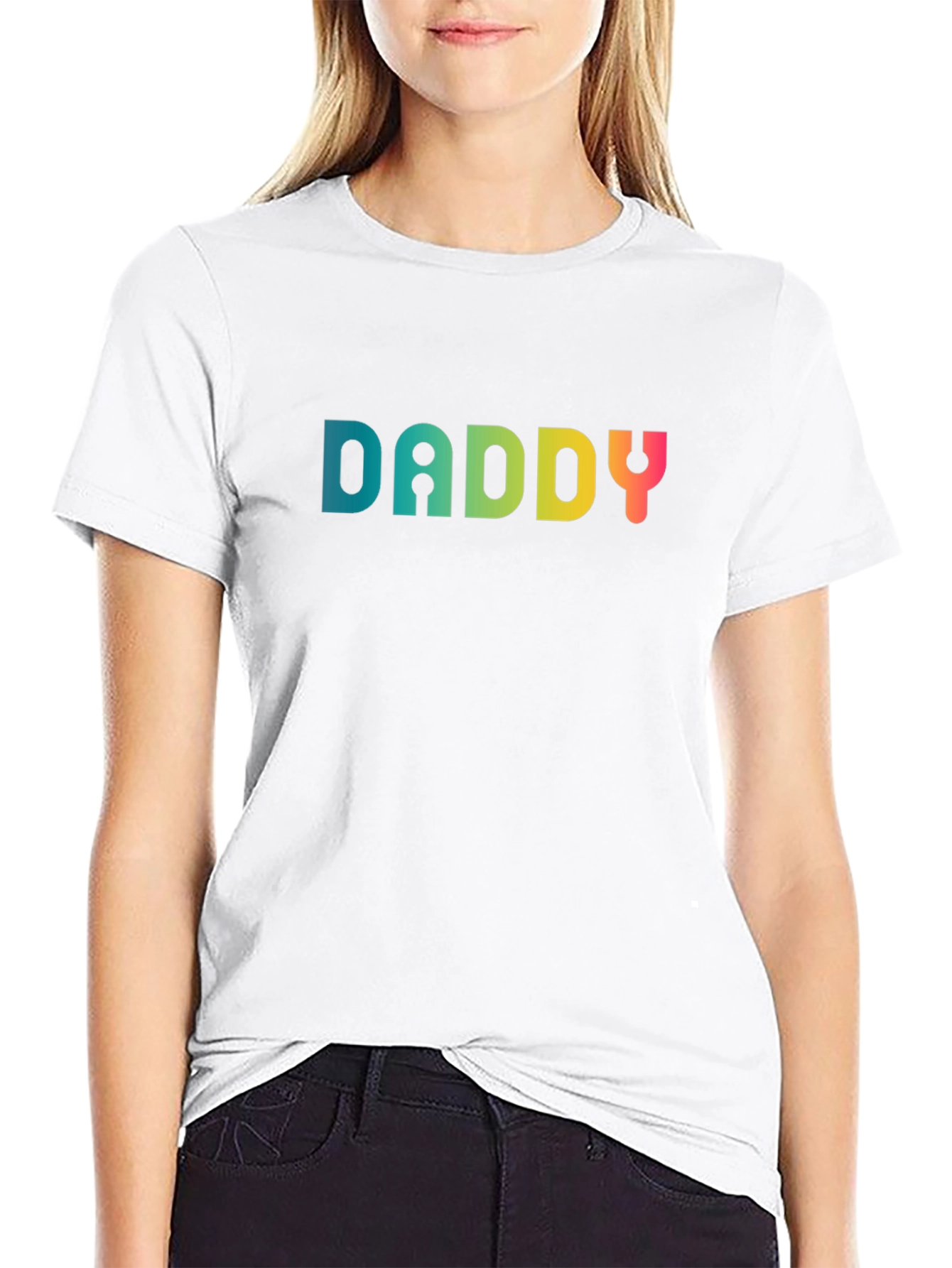 Daddy Rainbow Graphic Tee - Mens Black T-Shirt