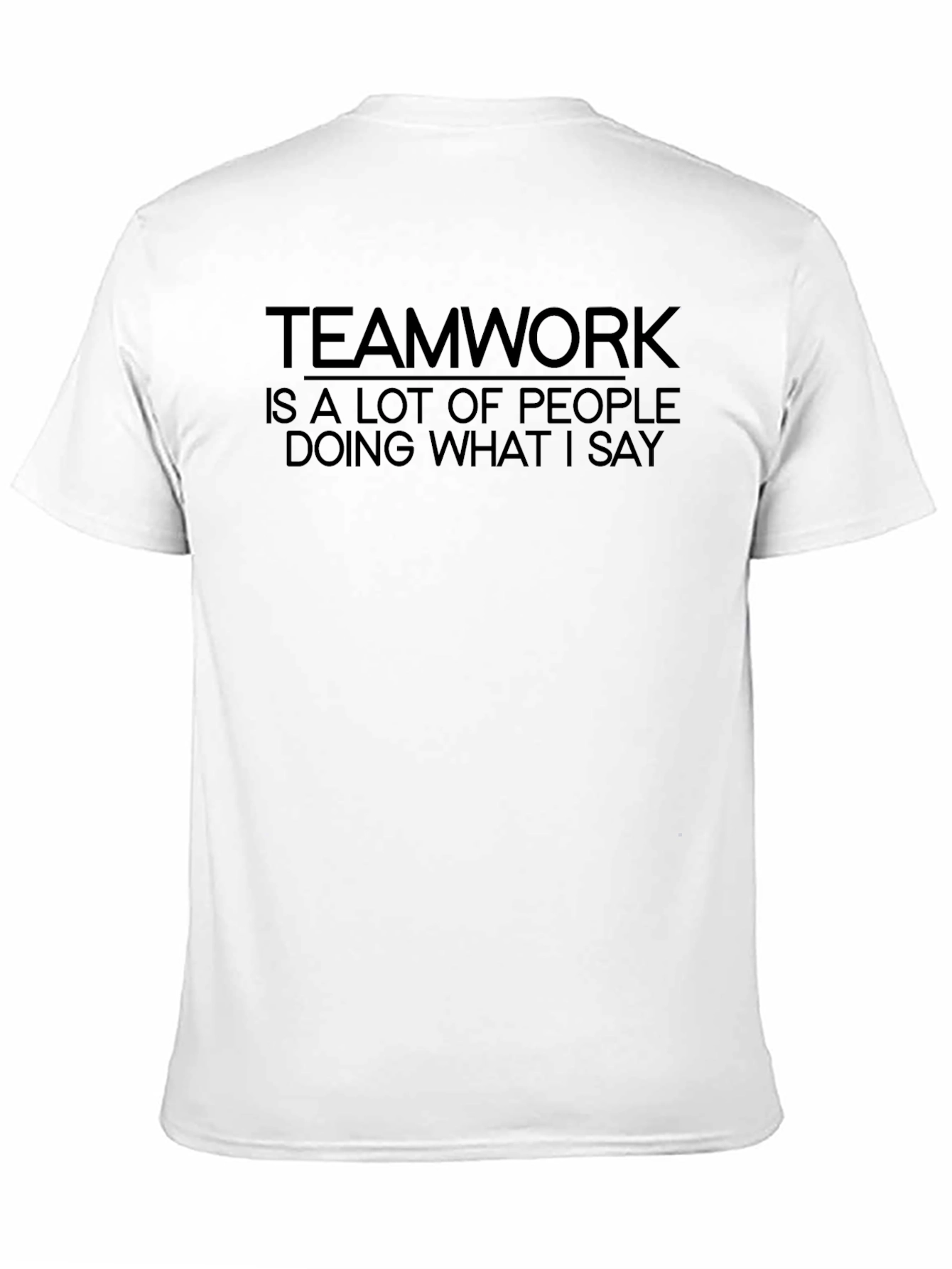 Teamwork Slogan Black T-Shirt
