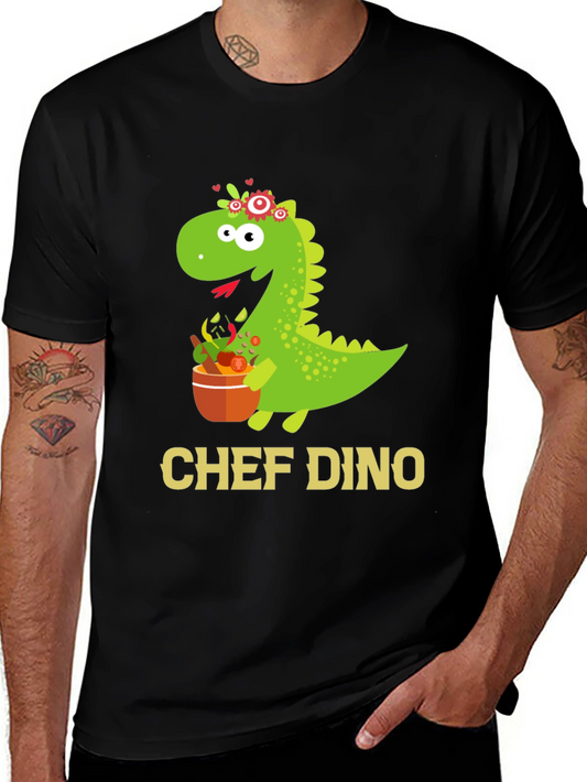 Chef Dino T-Shirt - Cute Dinosaur Cook Tee