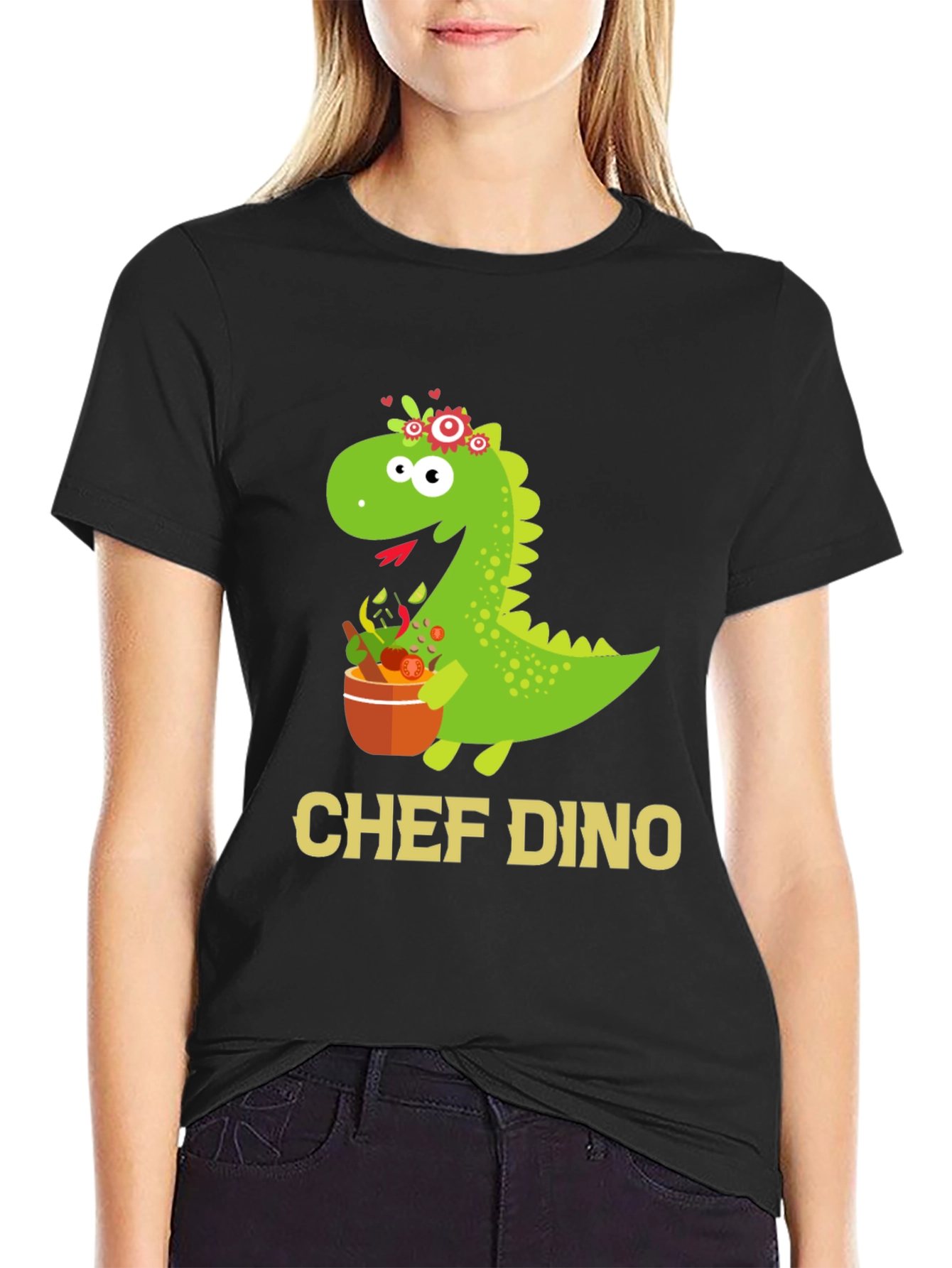 Chef Dino T-Shirt - Cute Dinosaur Cook Tee