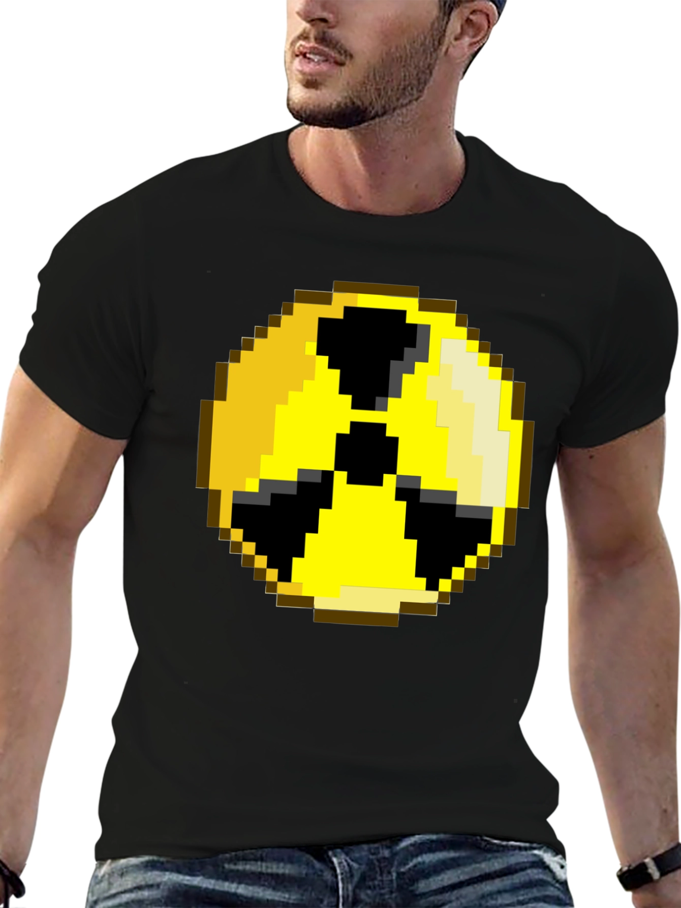 Pixelated Radiation Symbol Graphic Tee
