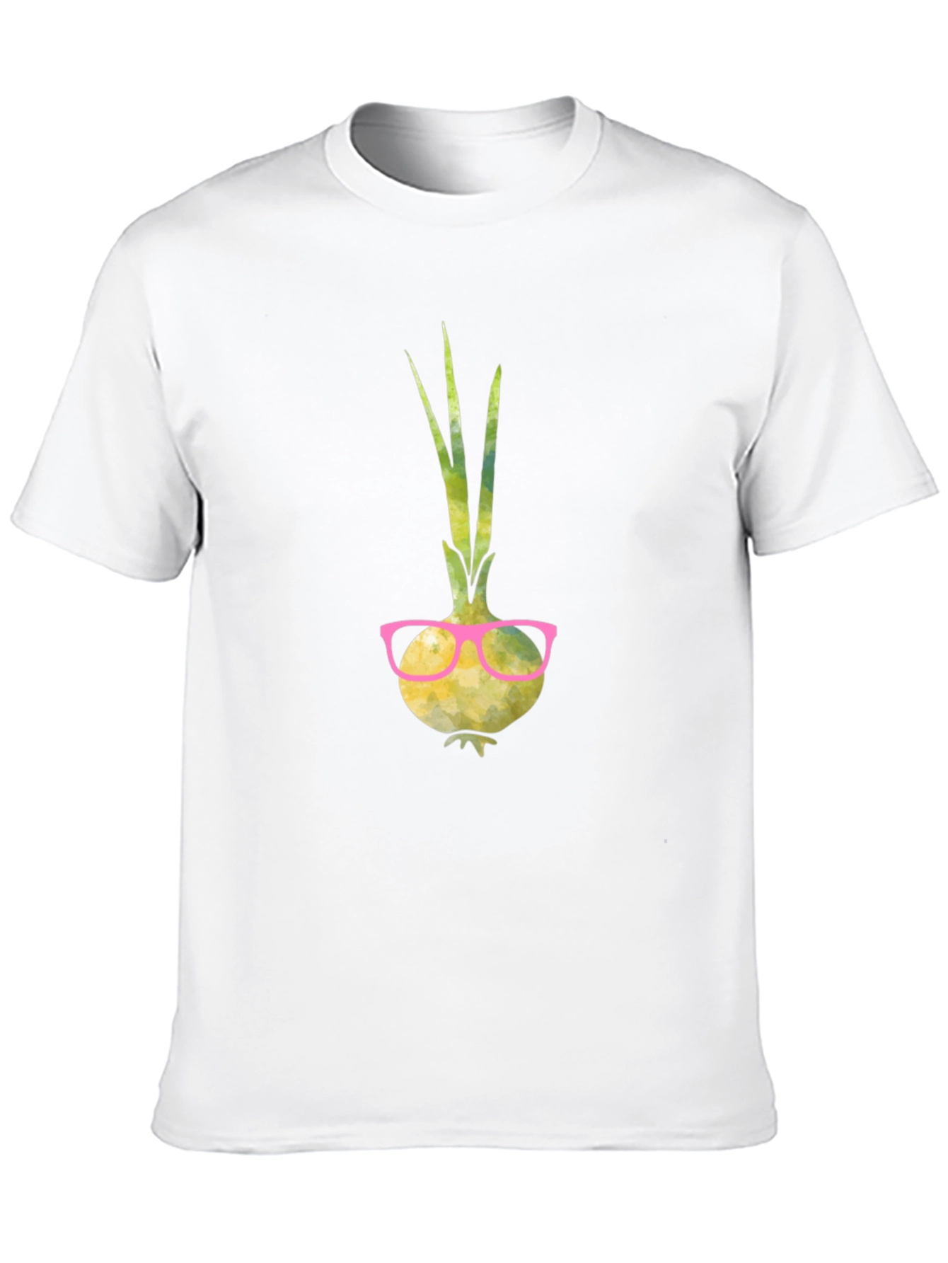 Funny Onion with Glasses Graphic T-Shirt