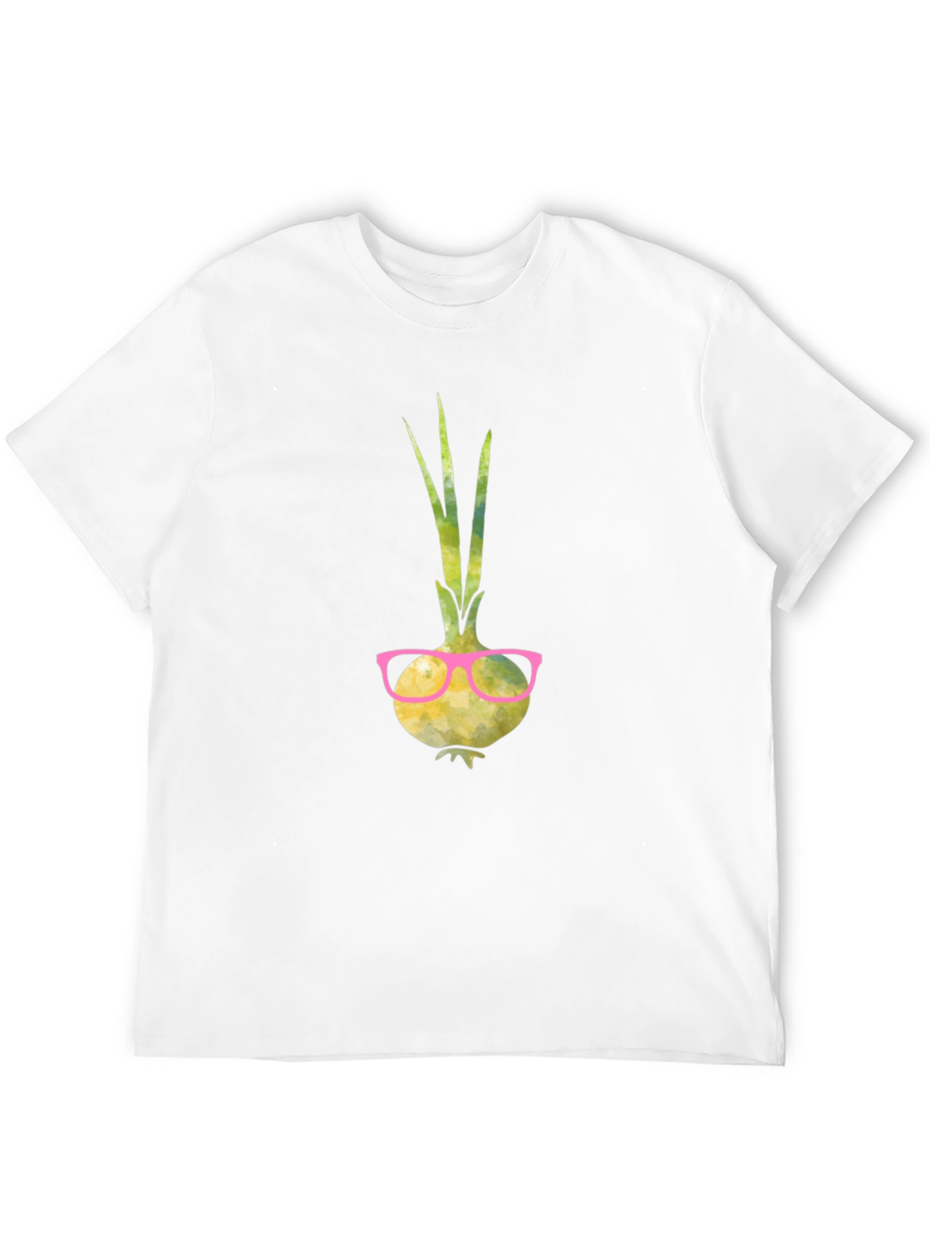 Funny Onion with Glasses Graphic T-Shirt