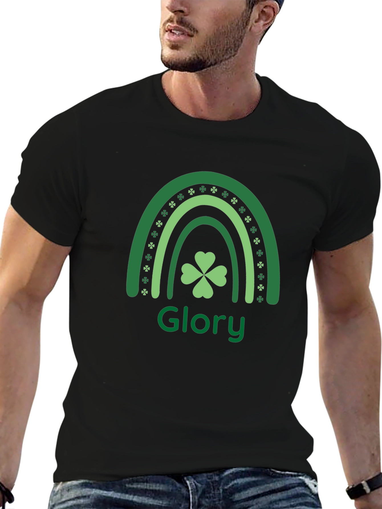 St. Patricks Day Glory Rainbow Clover T-Shirt