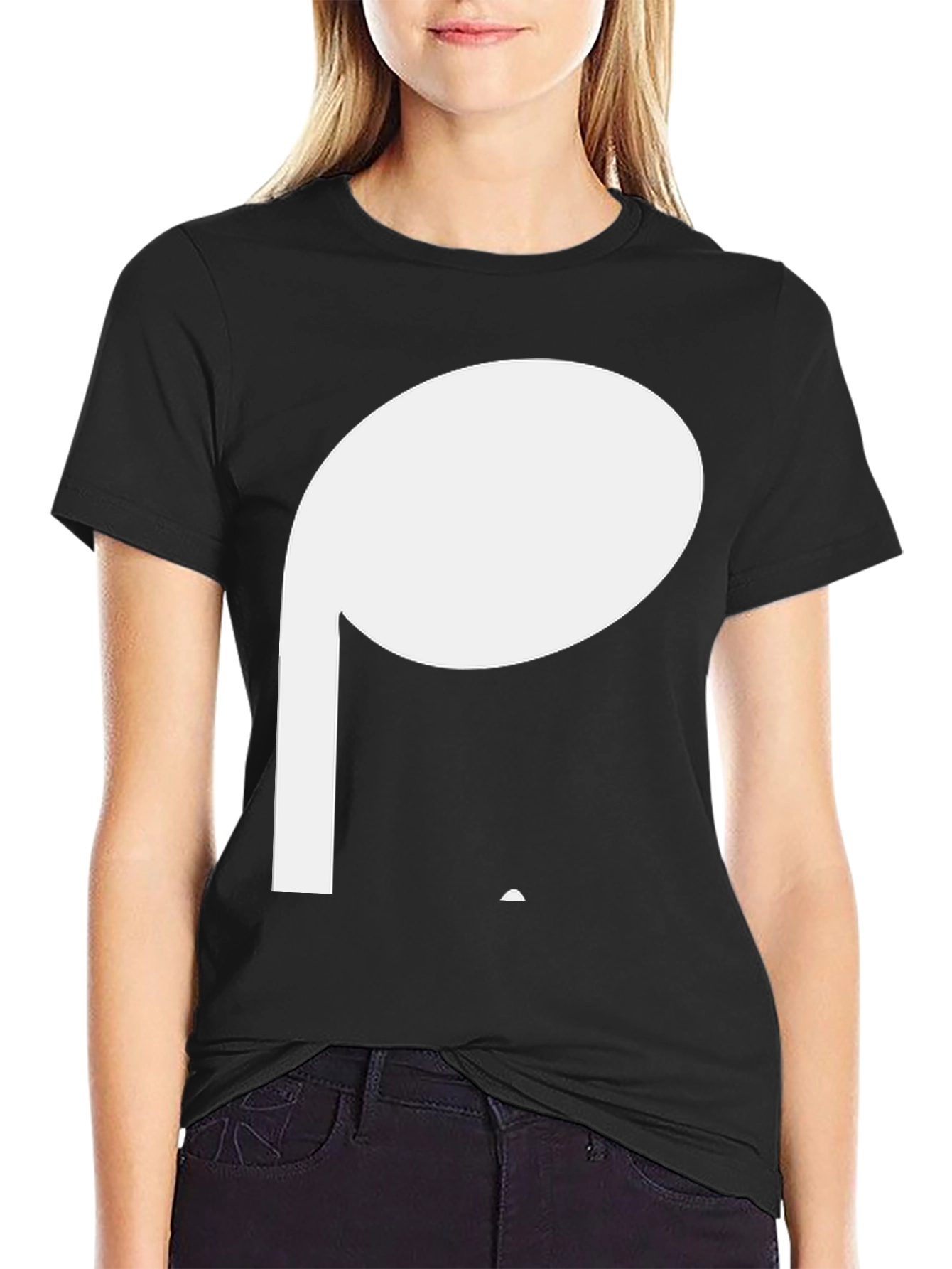 Modern Music Note T-Shirt - Black