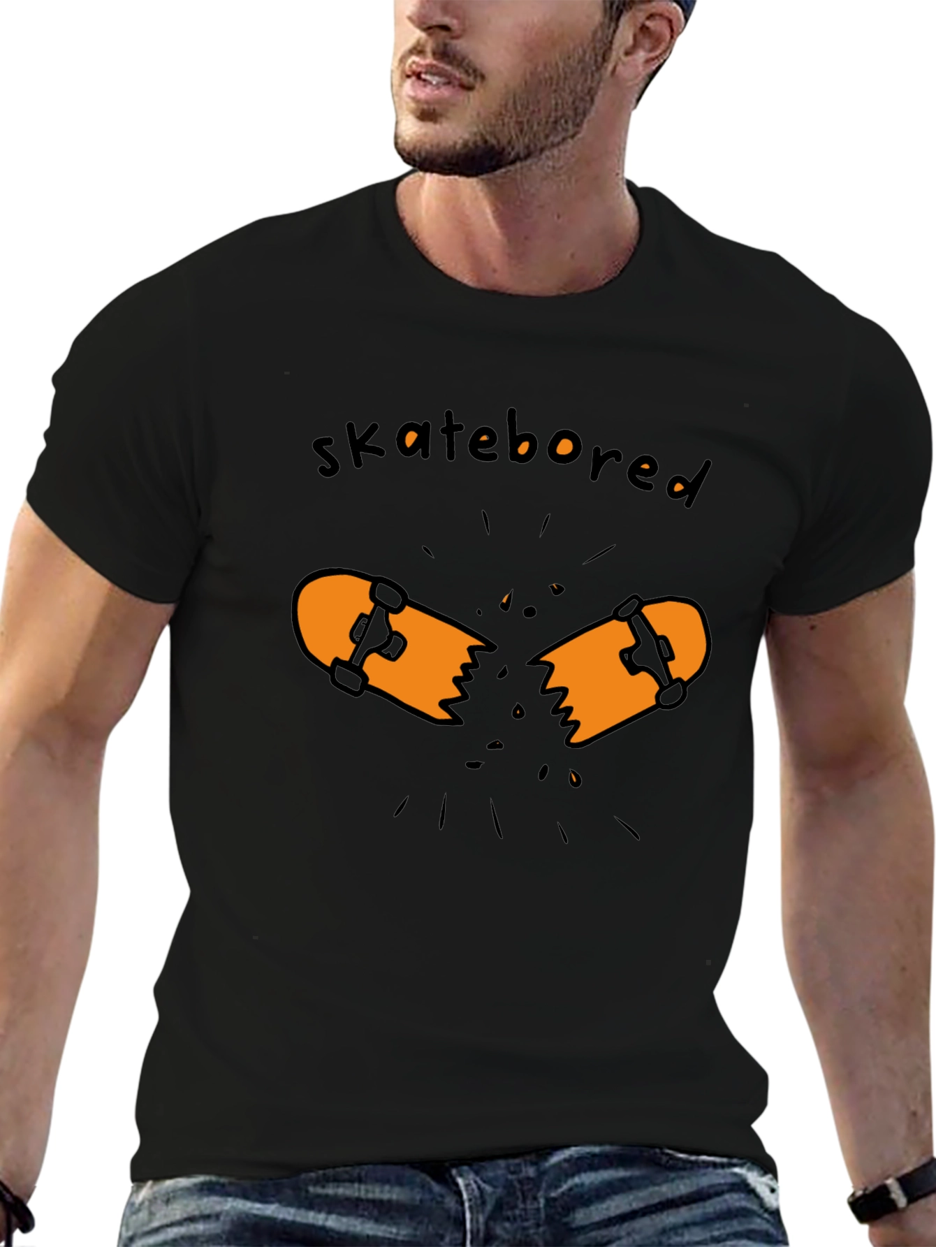 Skatebored Graphic Tee - Black