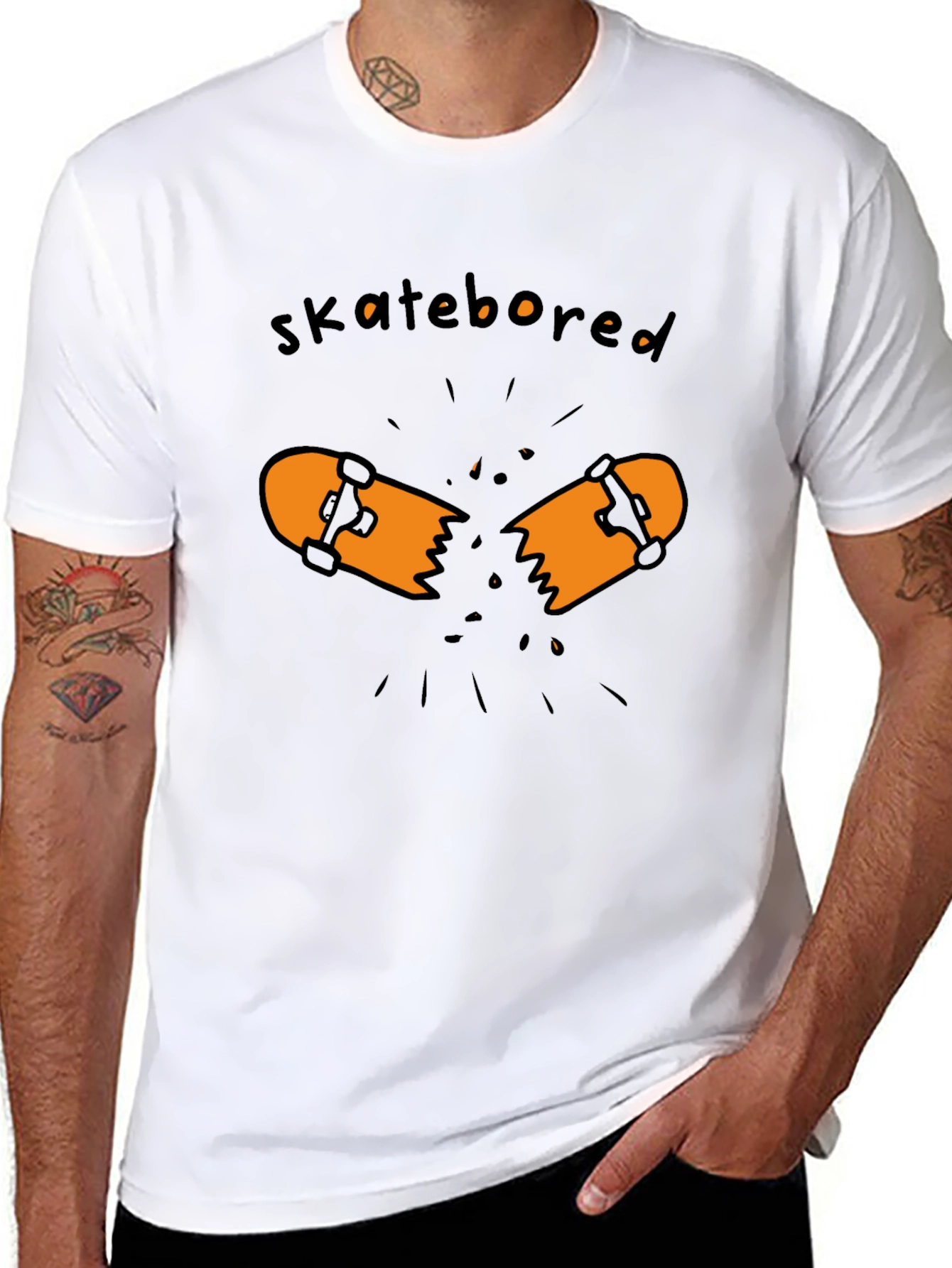 Skatebored Graphic Tee - Black