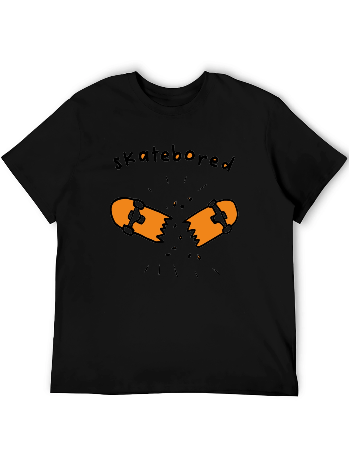 Skatebored Graphic Tee - Black