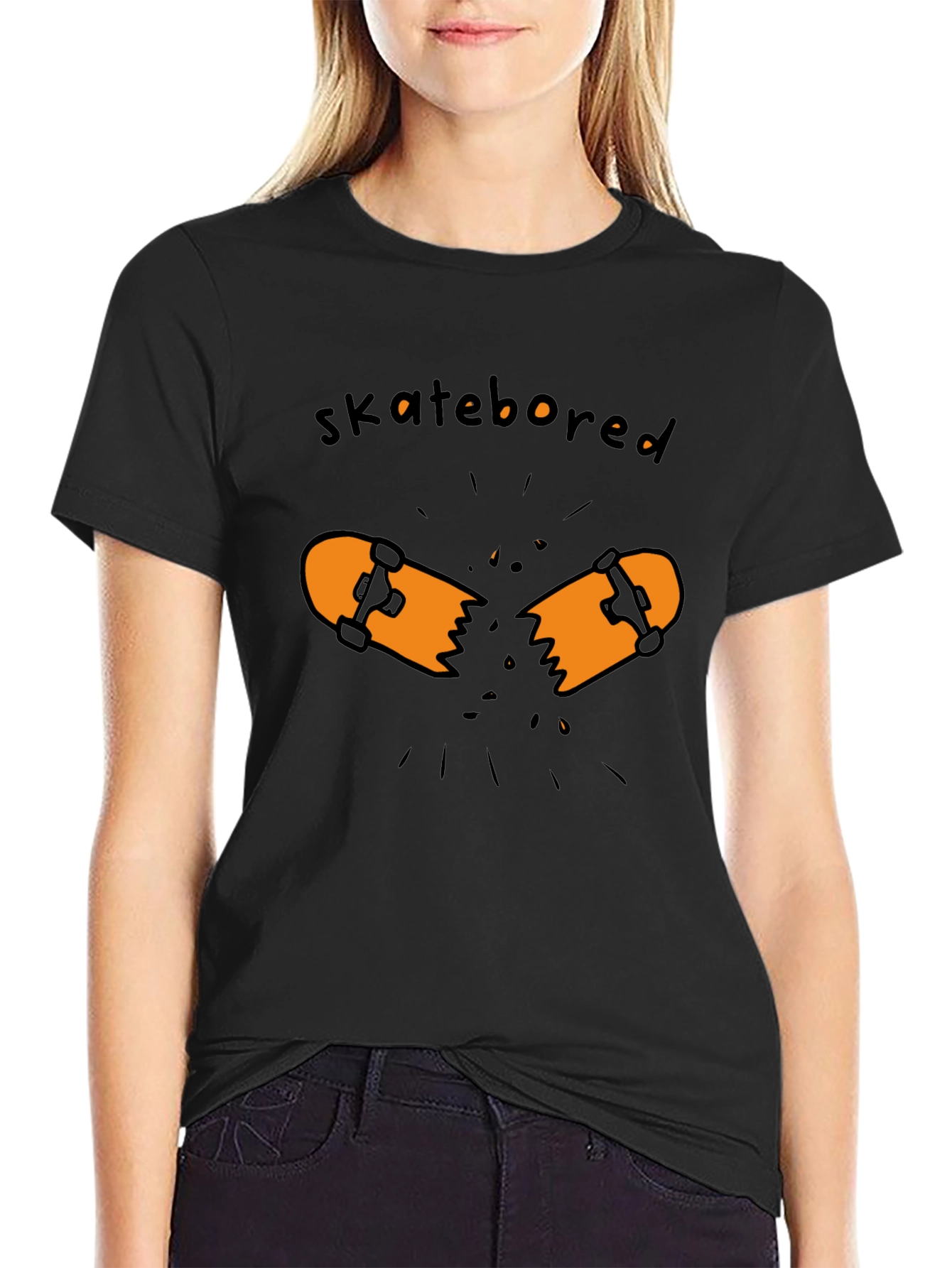 Skatebored Graphic Tee - Black