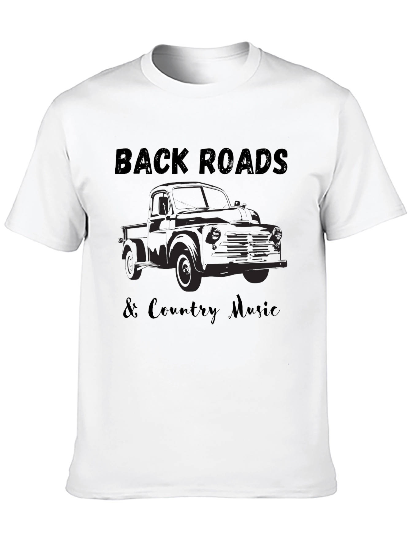 Back Roads & Country Music Graphic T-Shirt