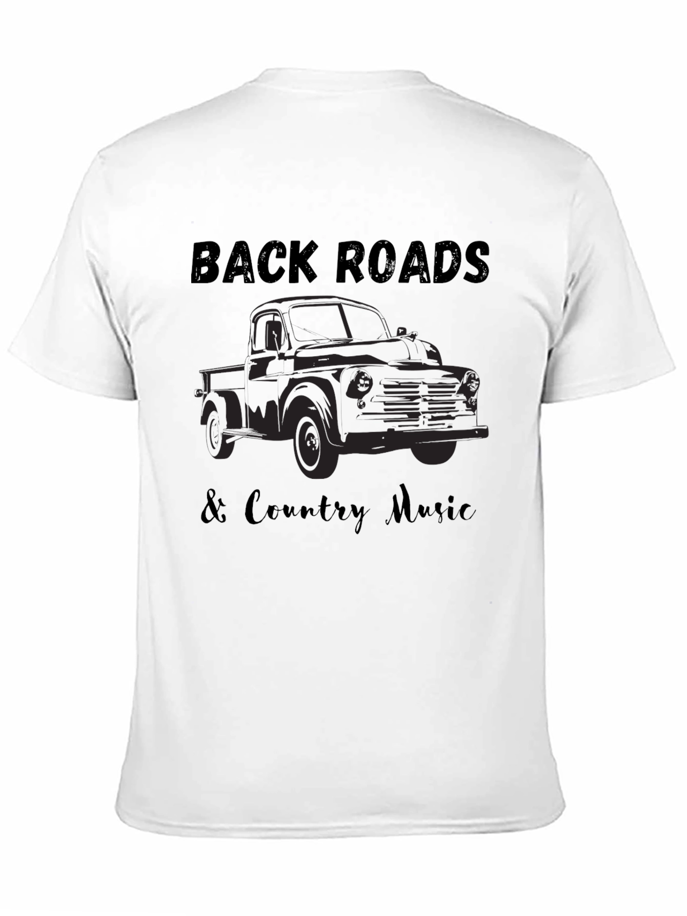 Back Roads & Country Music Graphic T-Shirt