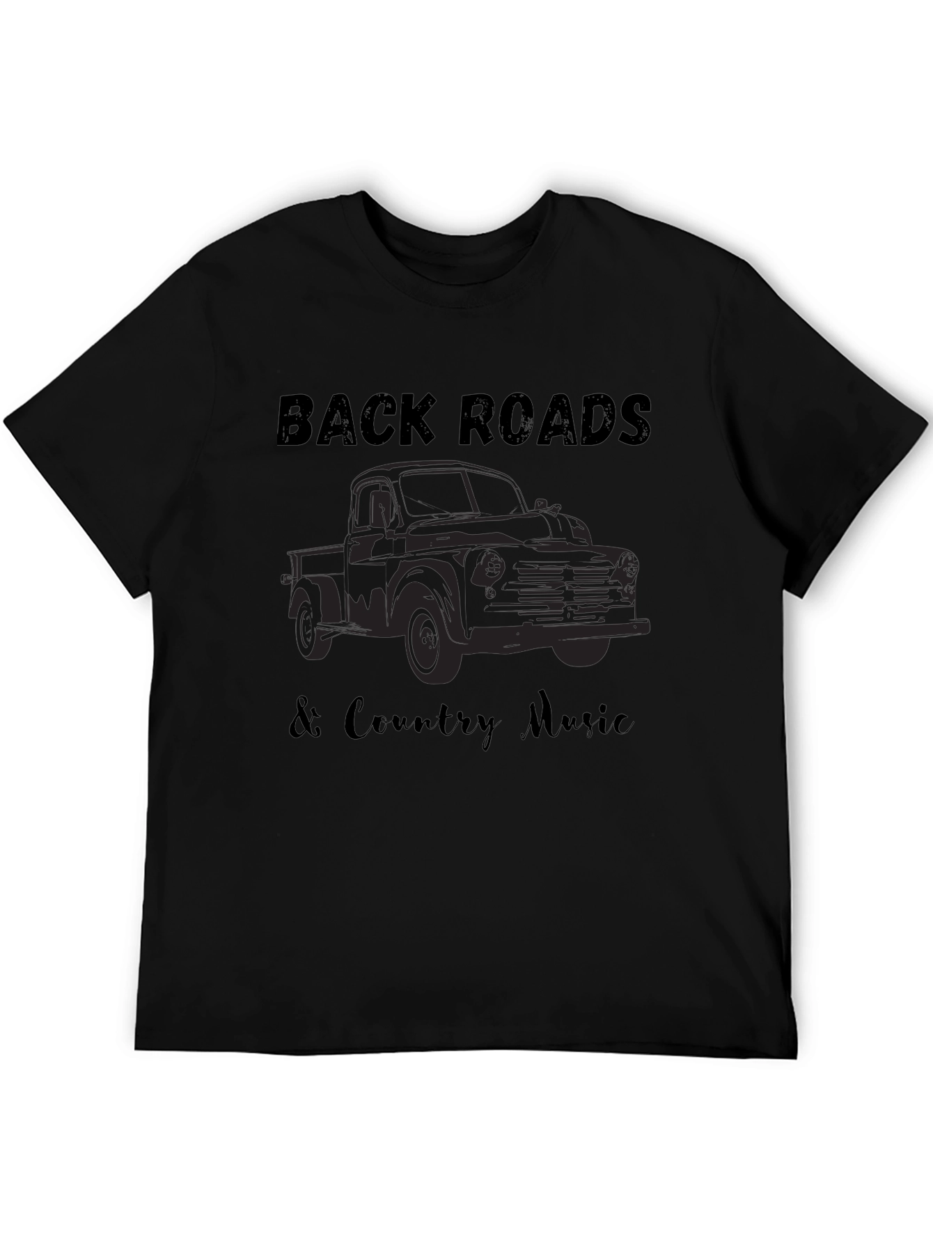 Back Roads & Country Music Graphic T-Shirt