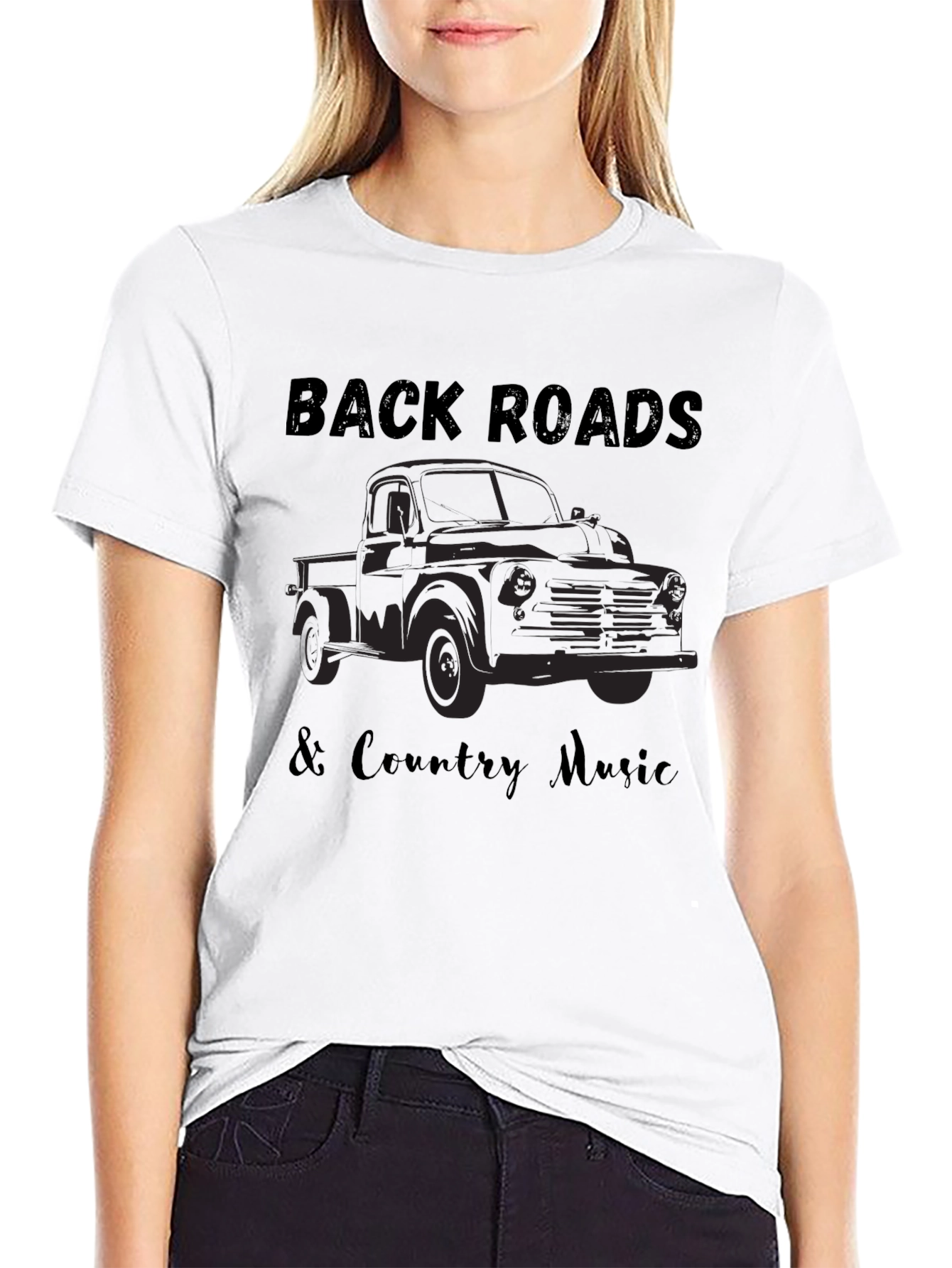 Back Roads & Country Music Graphic T-Shirt