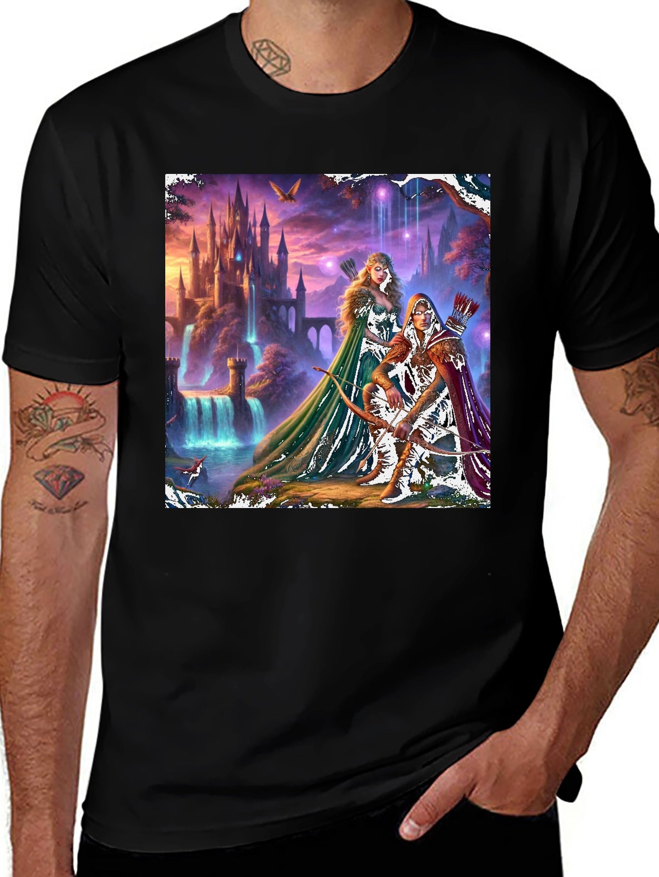 Fantasy Castle Archer T-Shirt