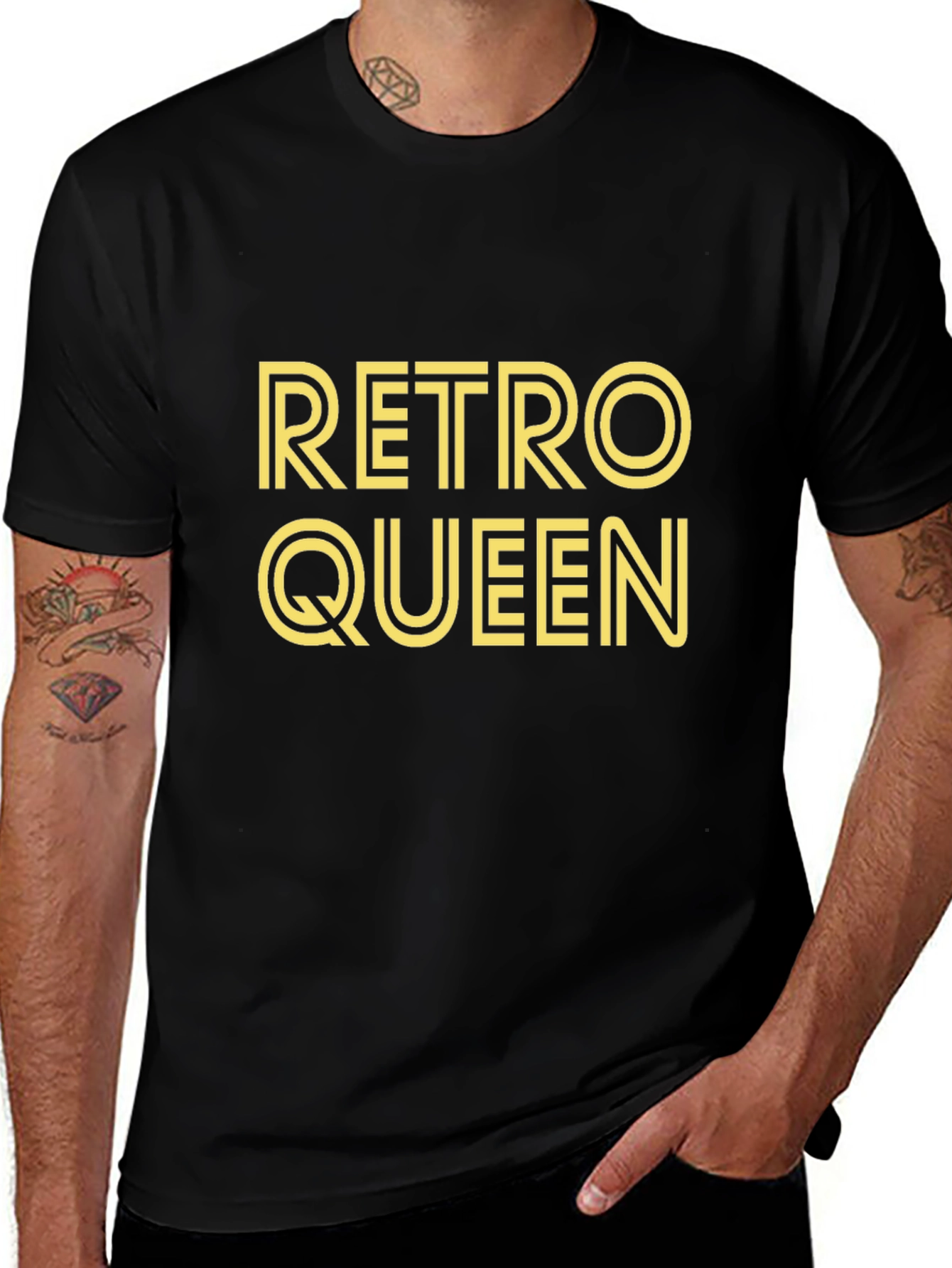 Retro Queen Black Graphic T-Shirt