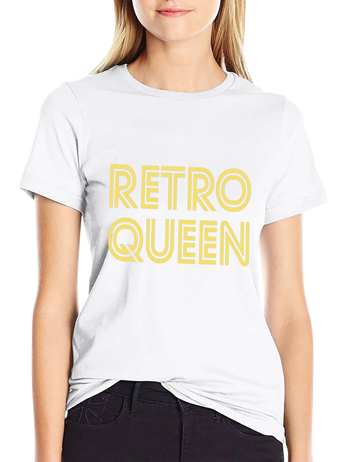 Retro Queen Black Graphic T-Shirt
