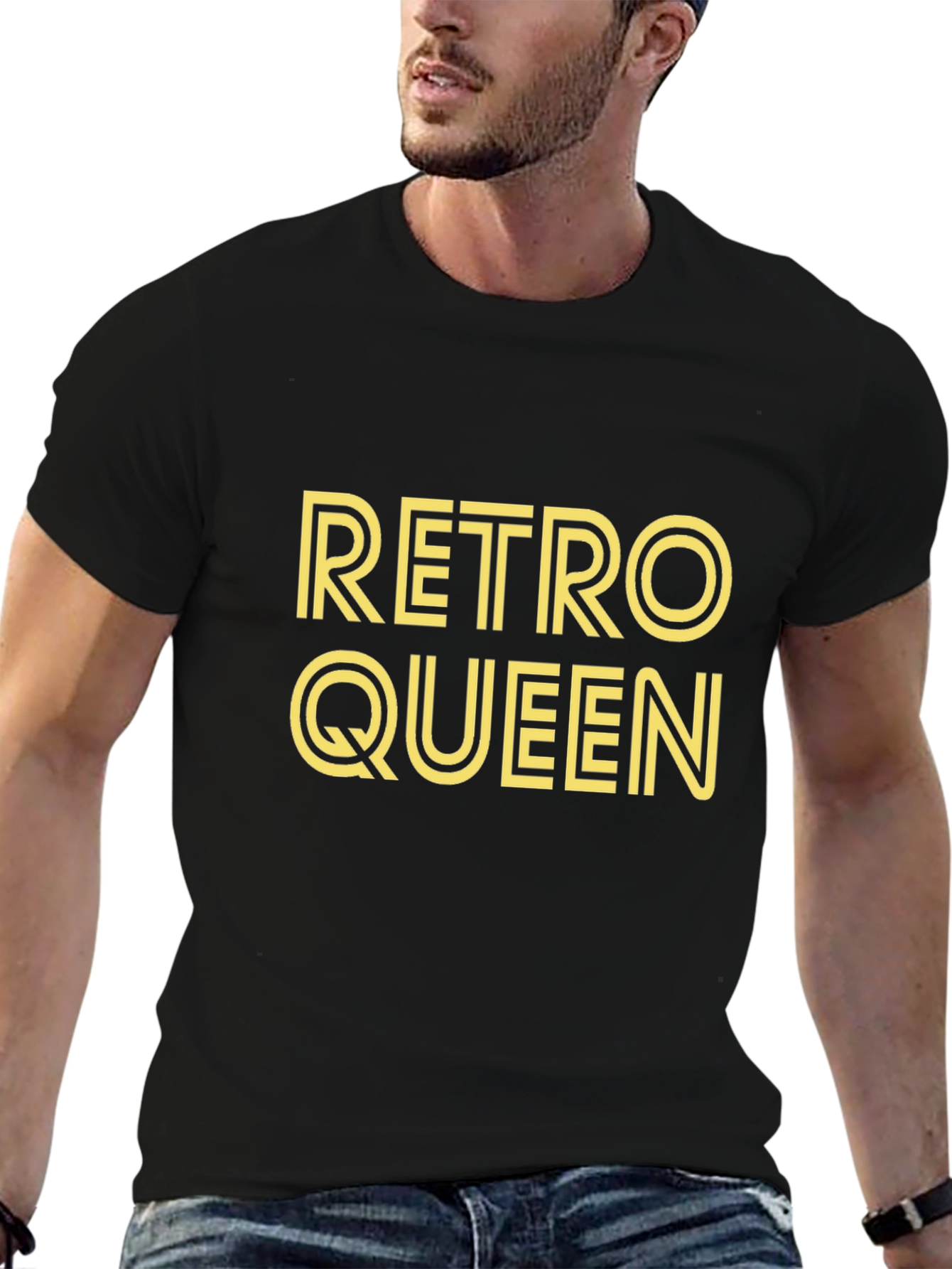 Retro Queen Black Graphic T-Shirt