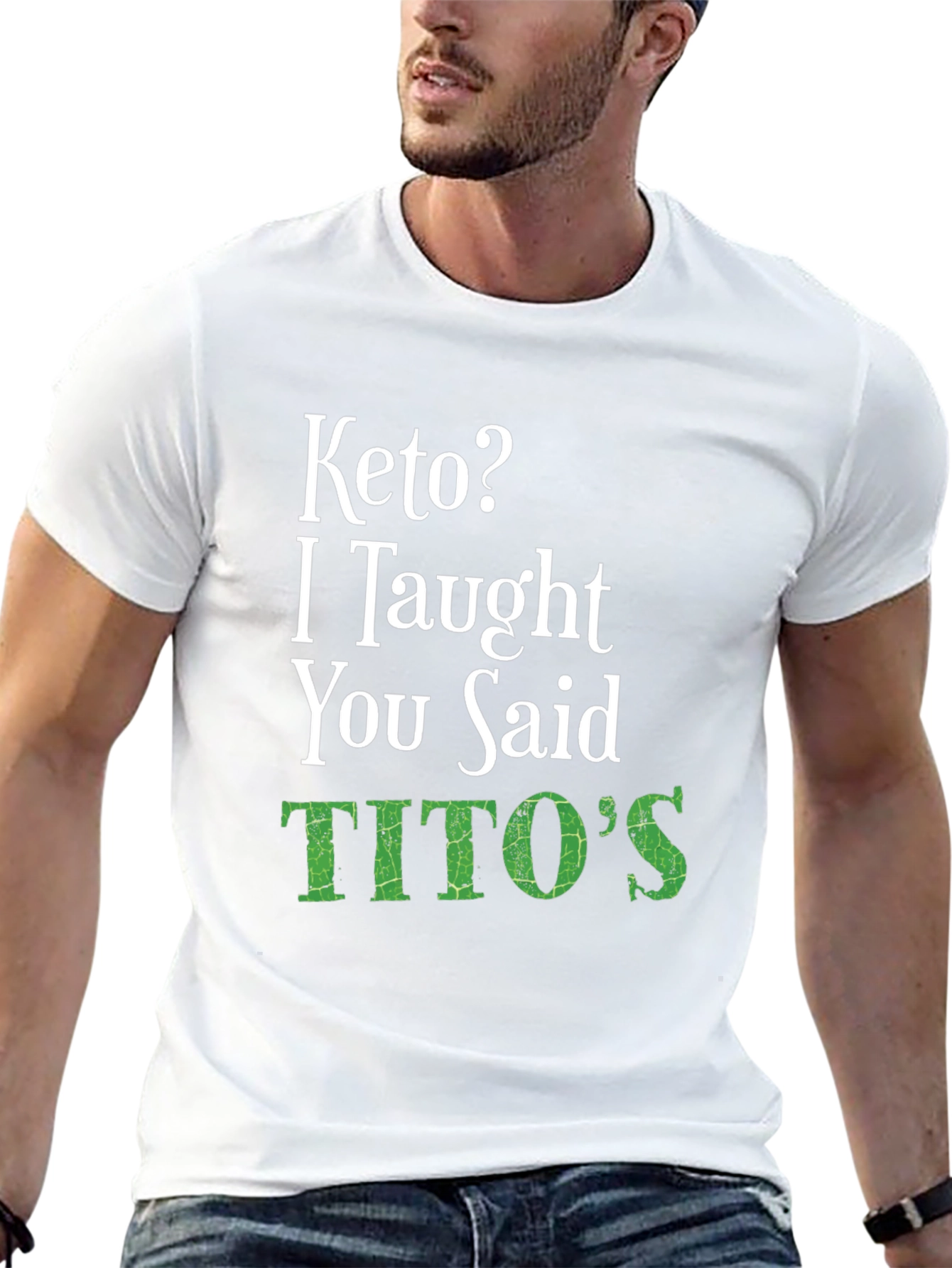 Keto I Taught You Said Titos Black T-Shirt