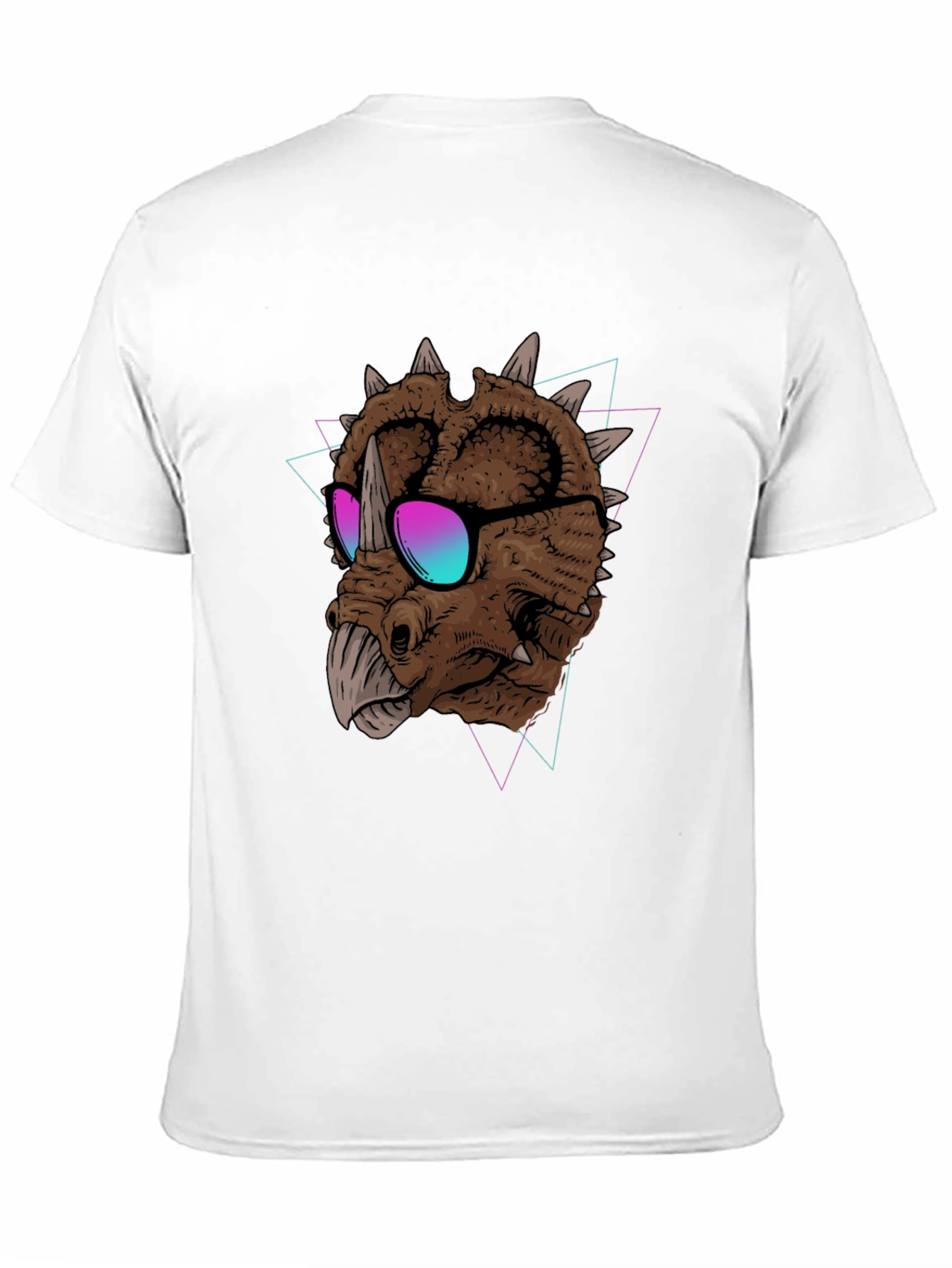 Cool Triceratops Graphic Tee - Black T-Shirt