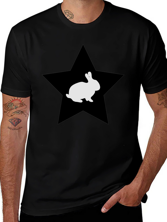 Star Bunny Graphic Tee - Soft Cotton Blend