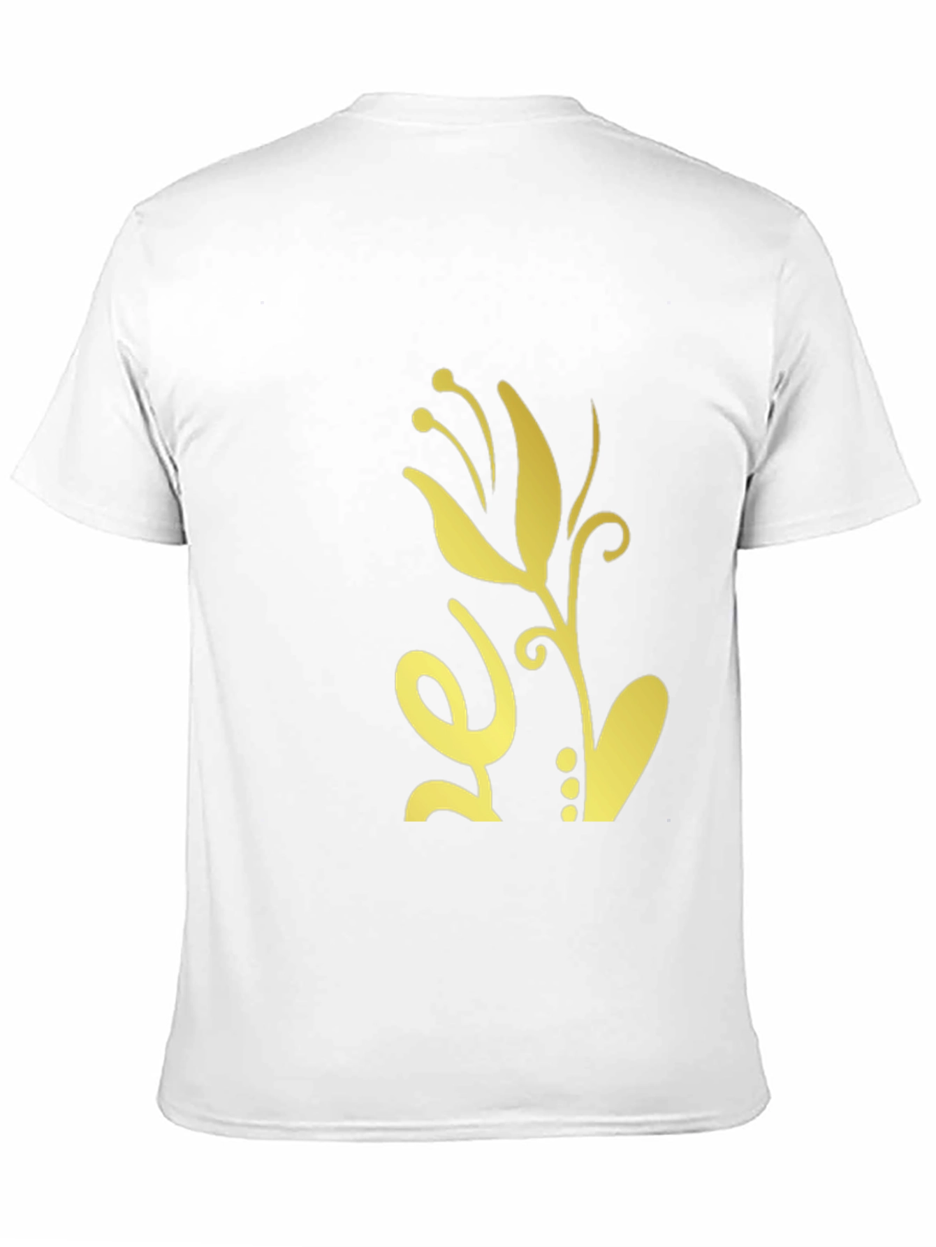 Mens Black T-Shirt with Floral Design