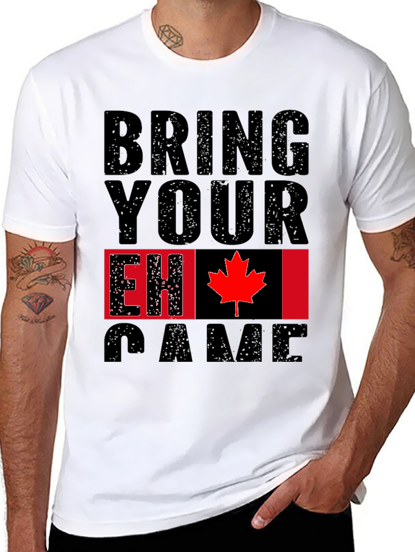 Bring Your EH Game Canada Flag Graphic T-Shirt