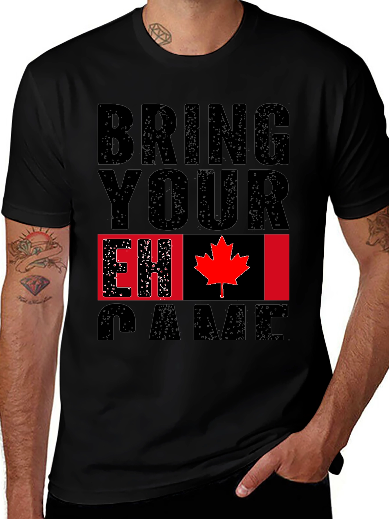 Bring Your EH Game Canada Flag Graphic T-Shirt