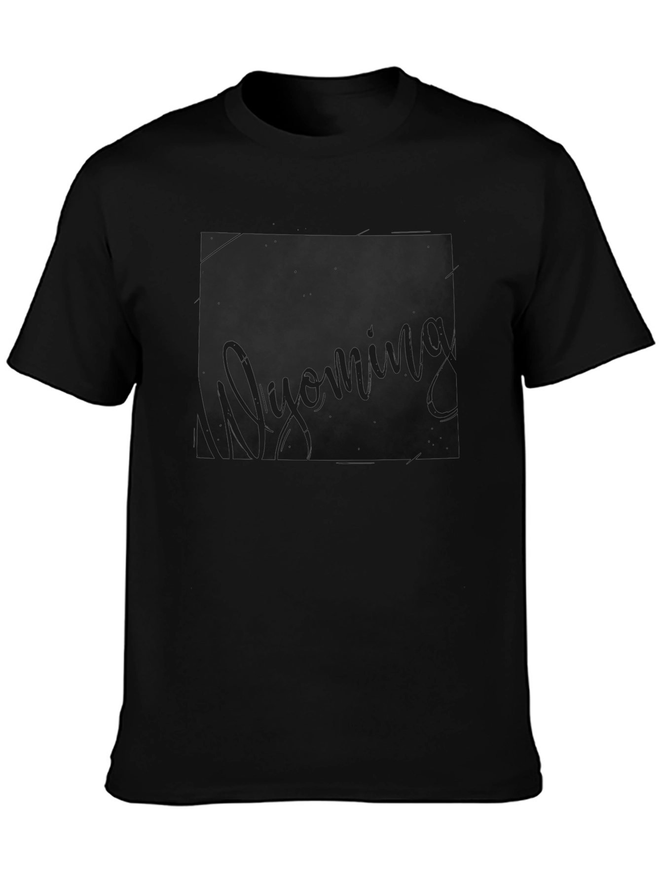 Wyoming State Outline Graphic Print T-Shirt