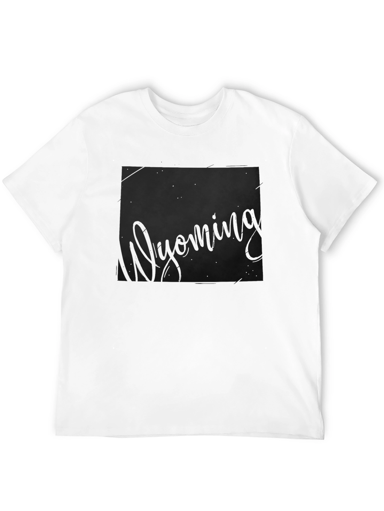 Wyoming State Outline Graphic Print T-Shirt