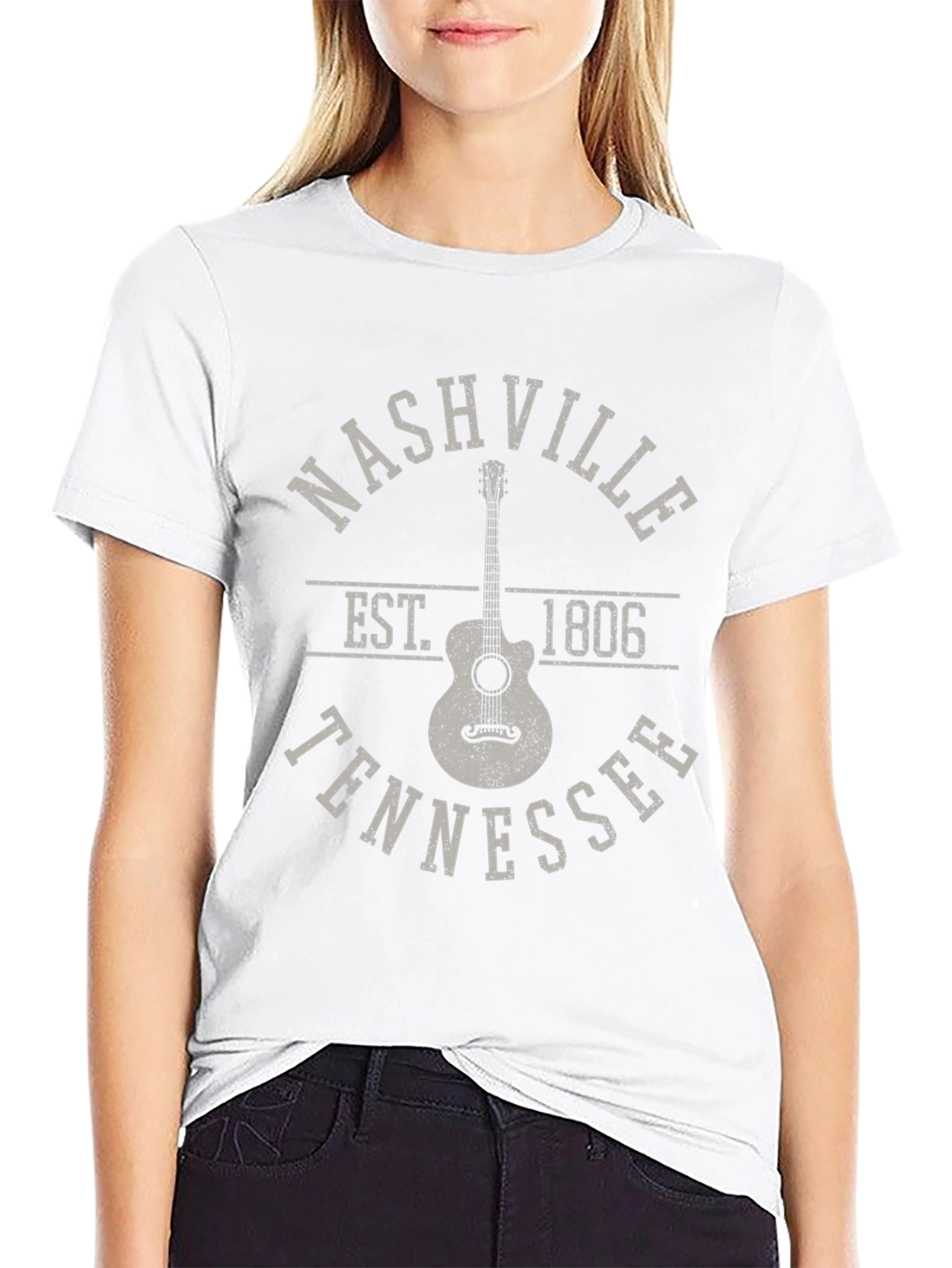 Nashville Tennessee Guitar Graphic T-Shirt