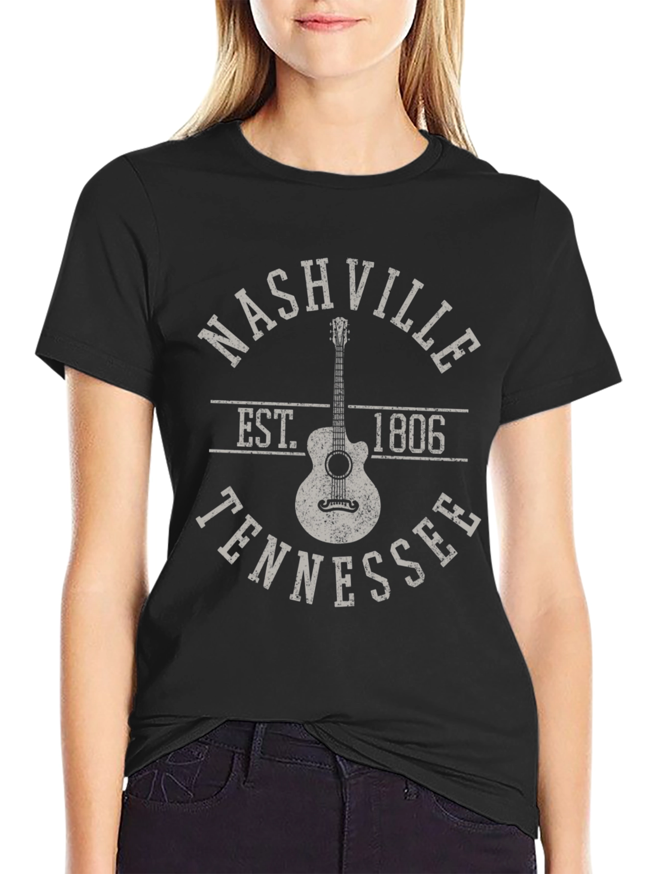 Nashville Tennessee Guitar Graphic T-Shirt