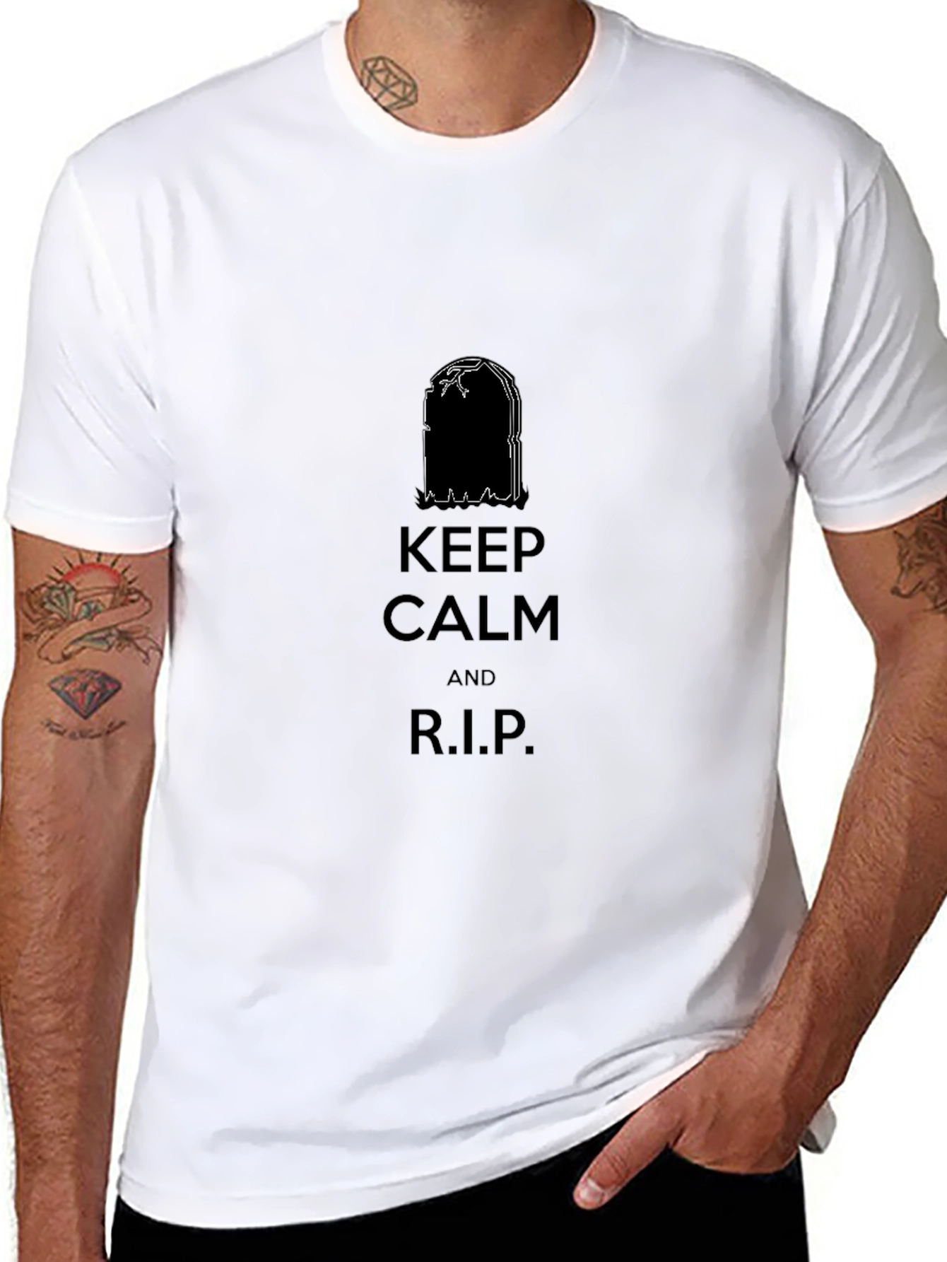 Keep Calm and R.I.P. Black T-Shirt