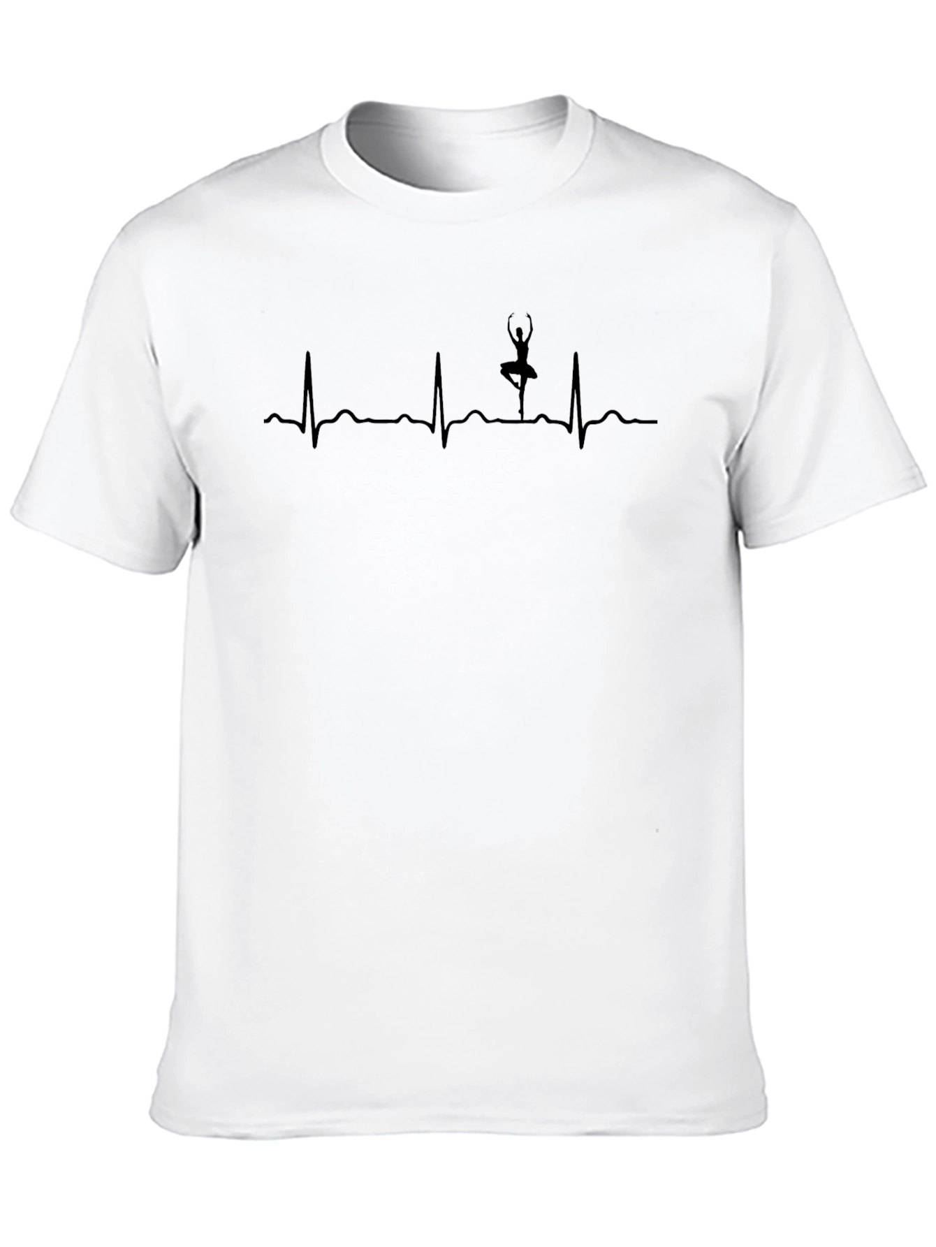 Heartbeat Ballerina Graphic Tee - Black