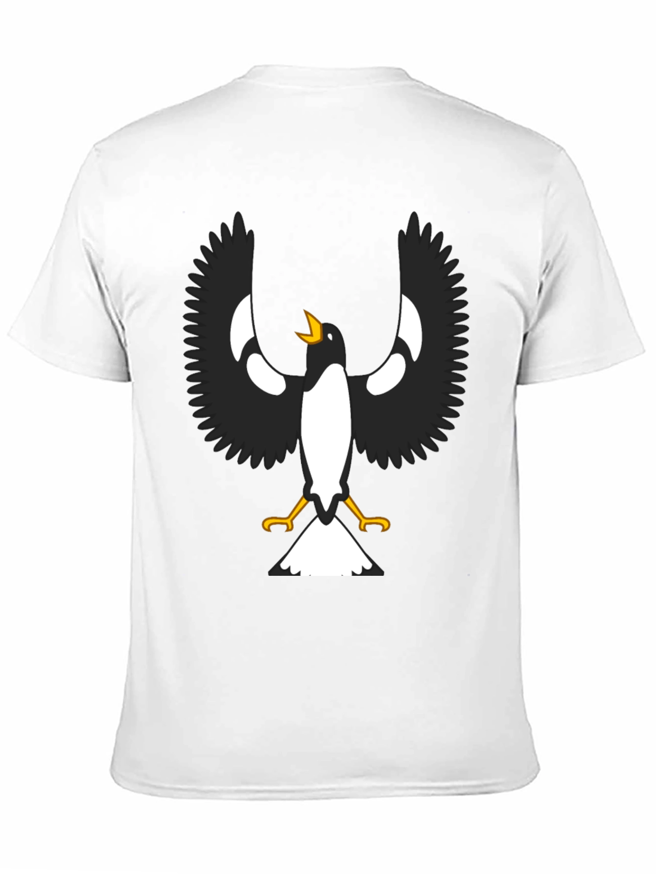 Black T-Shirt with Magpie Graphic