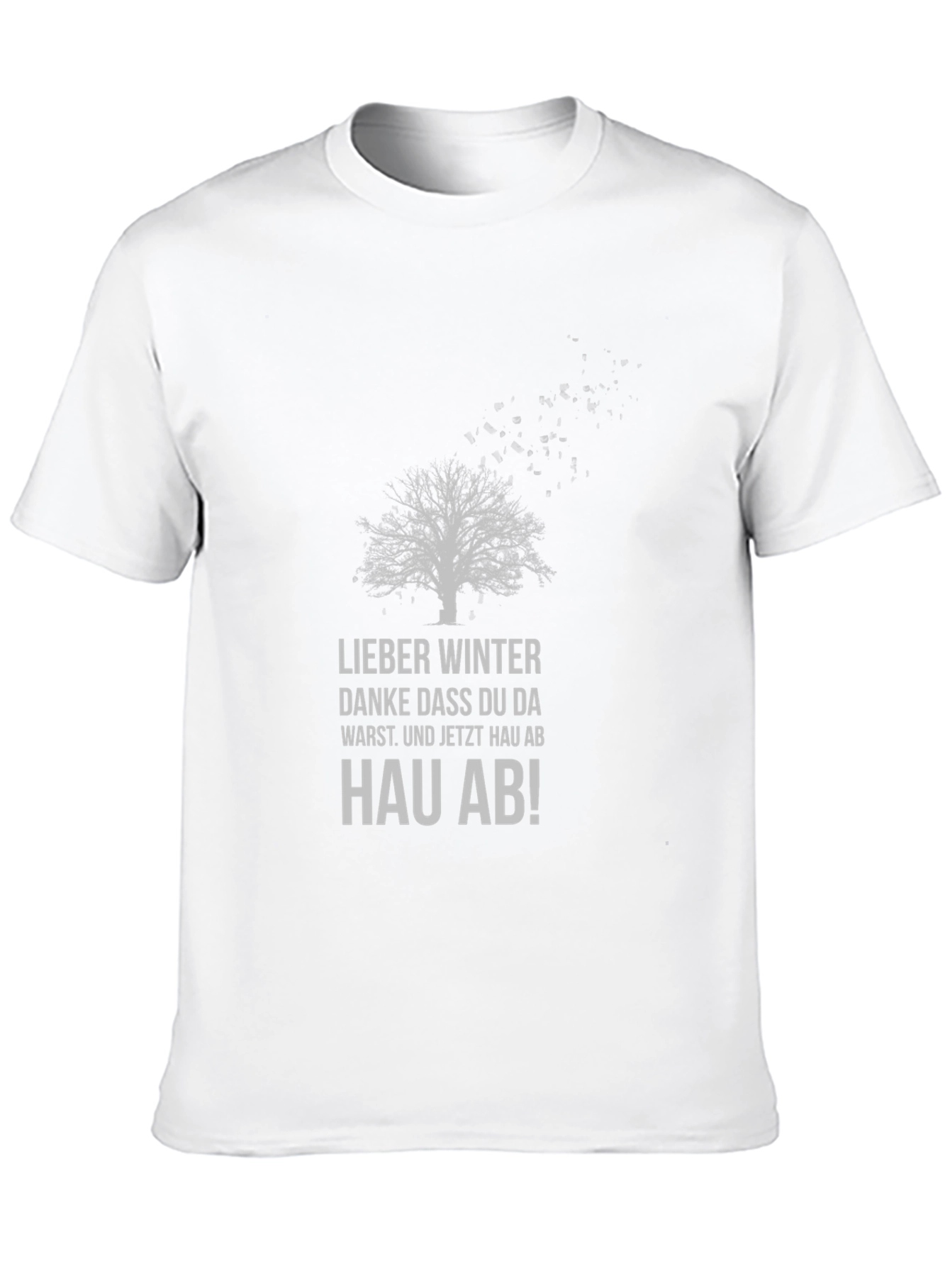 Winters Gone Black T-Shirt - Tree Design