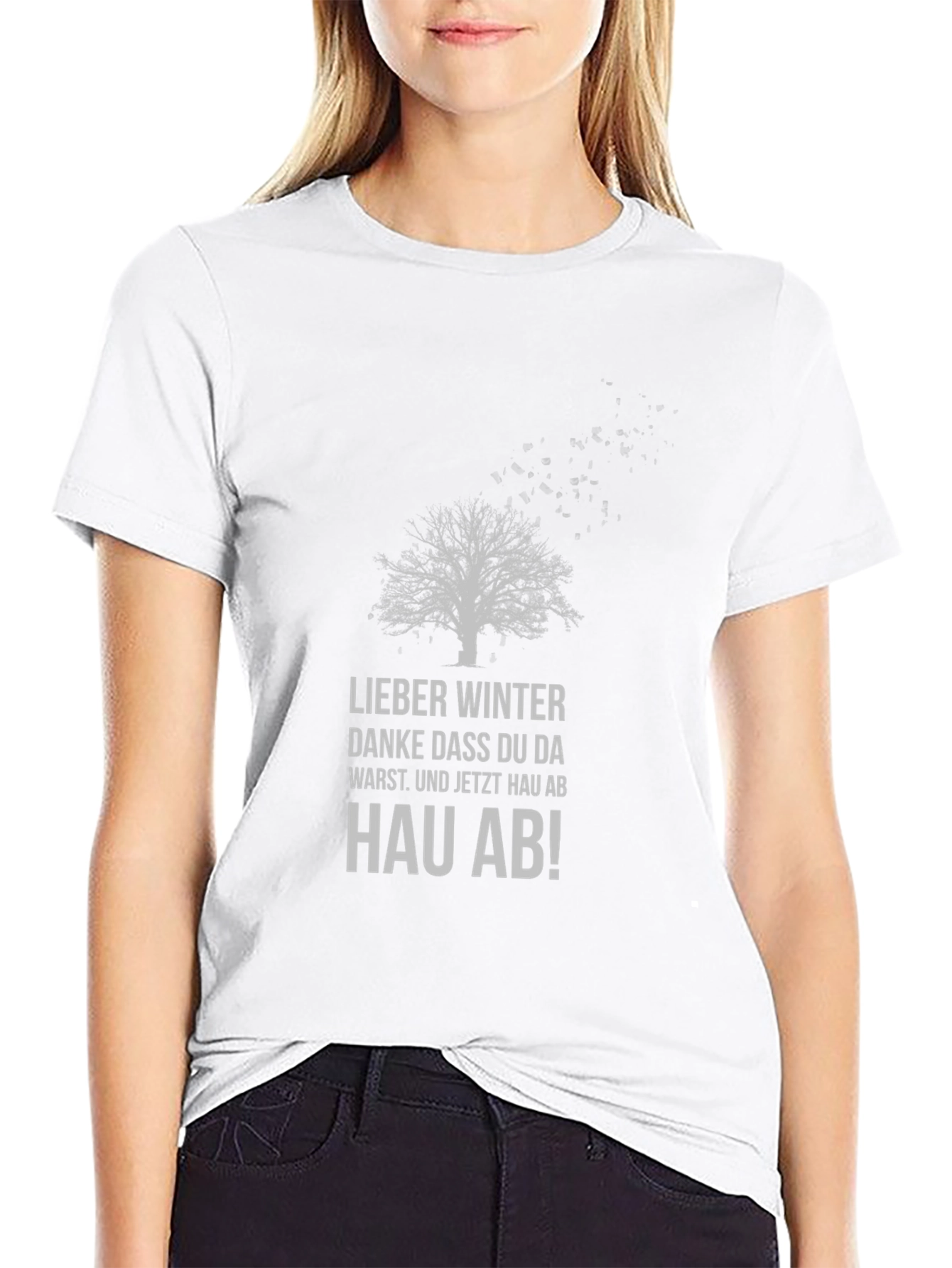 Winters Gone Black T-Shirt - Tree Design