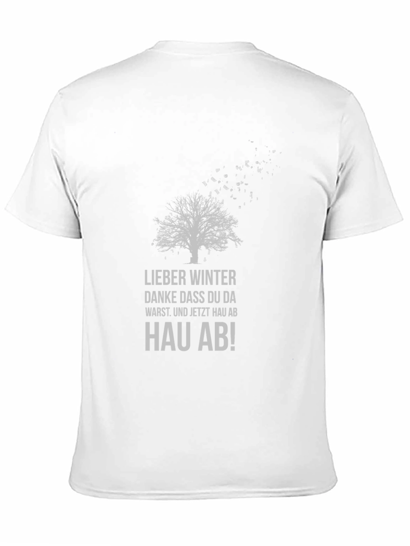 Winters Gone Black T-Shirt - Tree Design