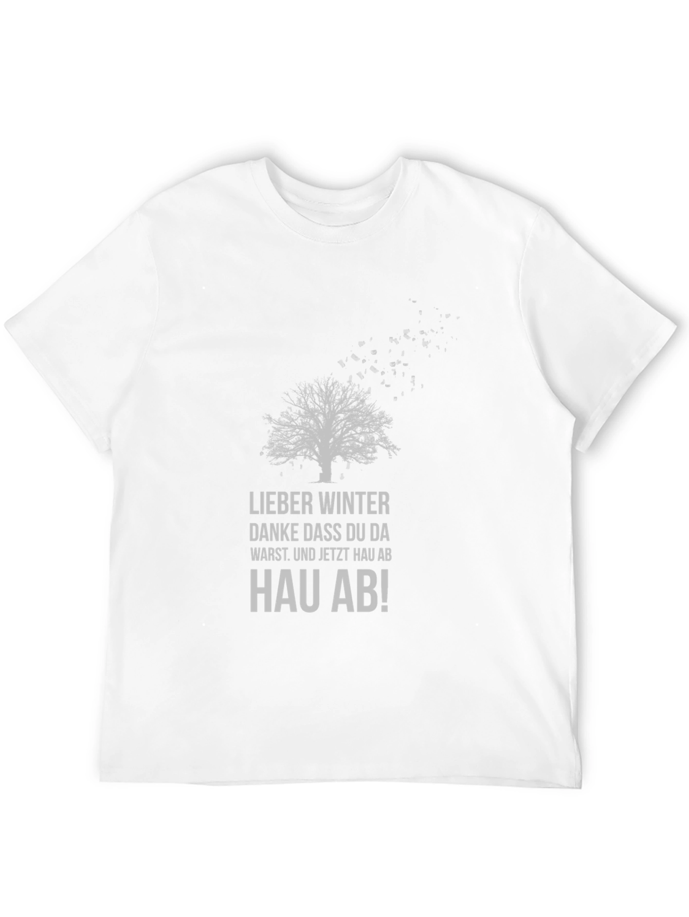 Winters Gone Black T-Shirt - Tree Design