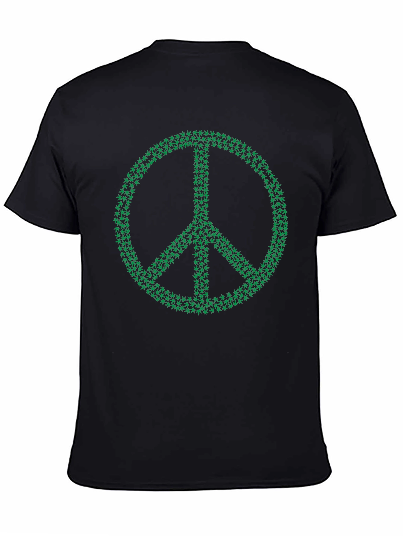 Peace Sign Marijuana Leaf Graphic Tee