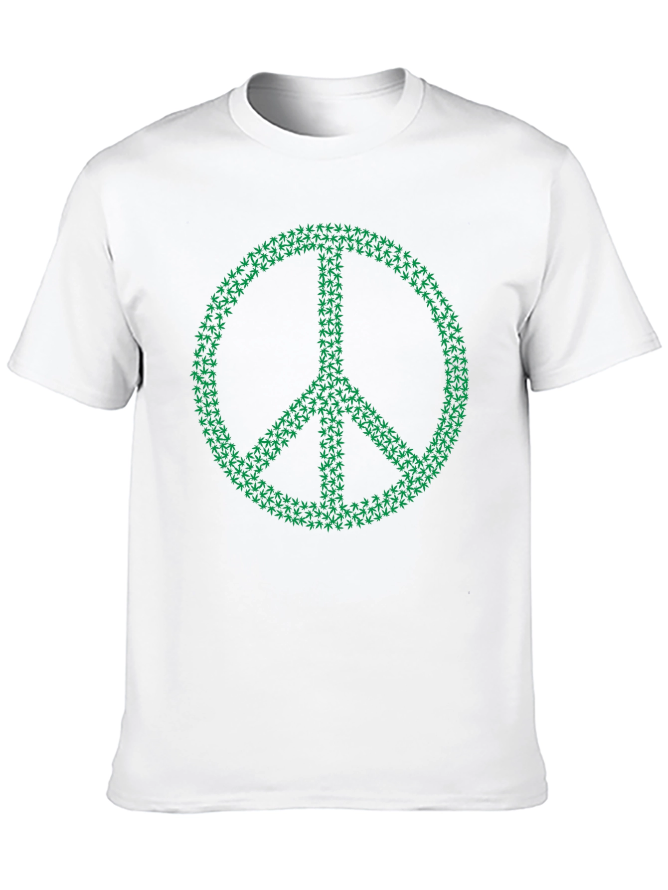 Peace Sign Marijuana Leaf Graphic Tee