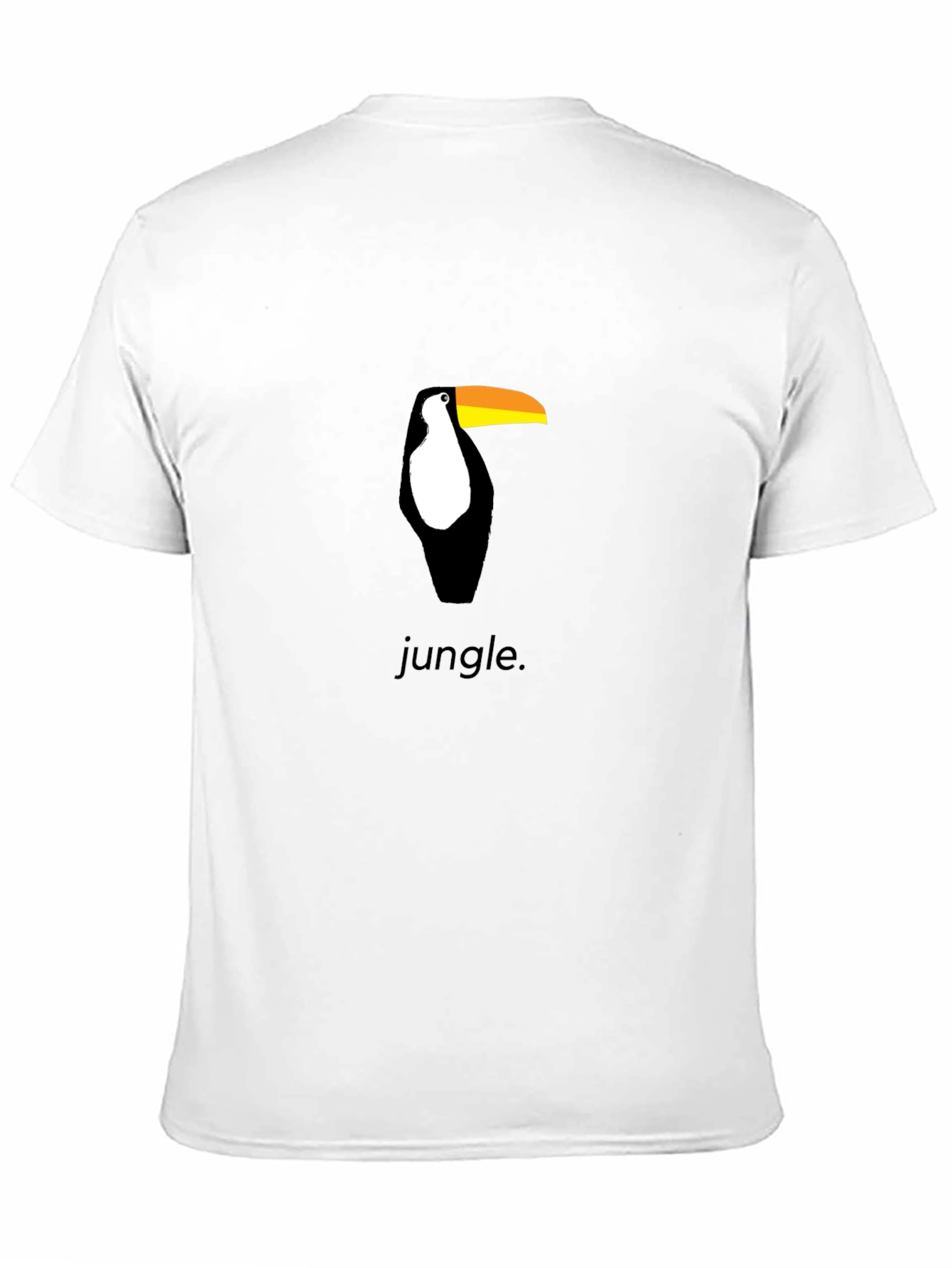 Toucan Jungle Graphic Tee - Black Cotton Shirt