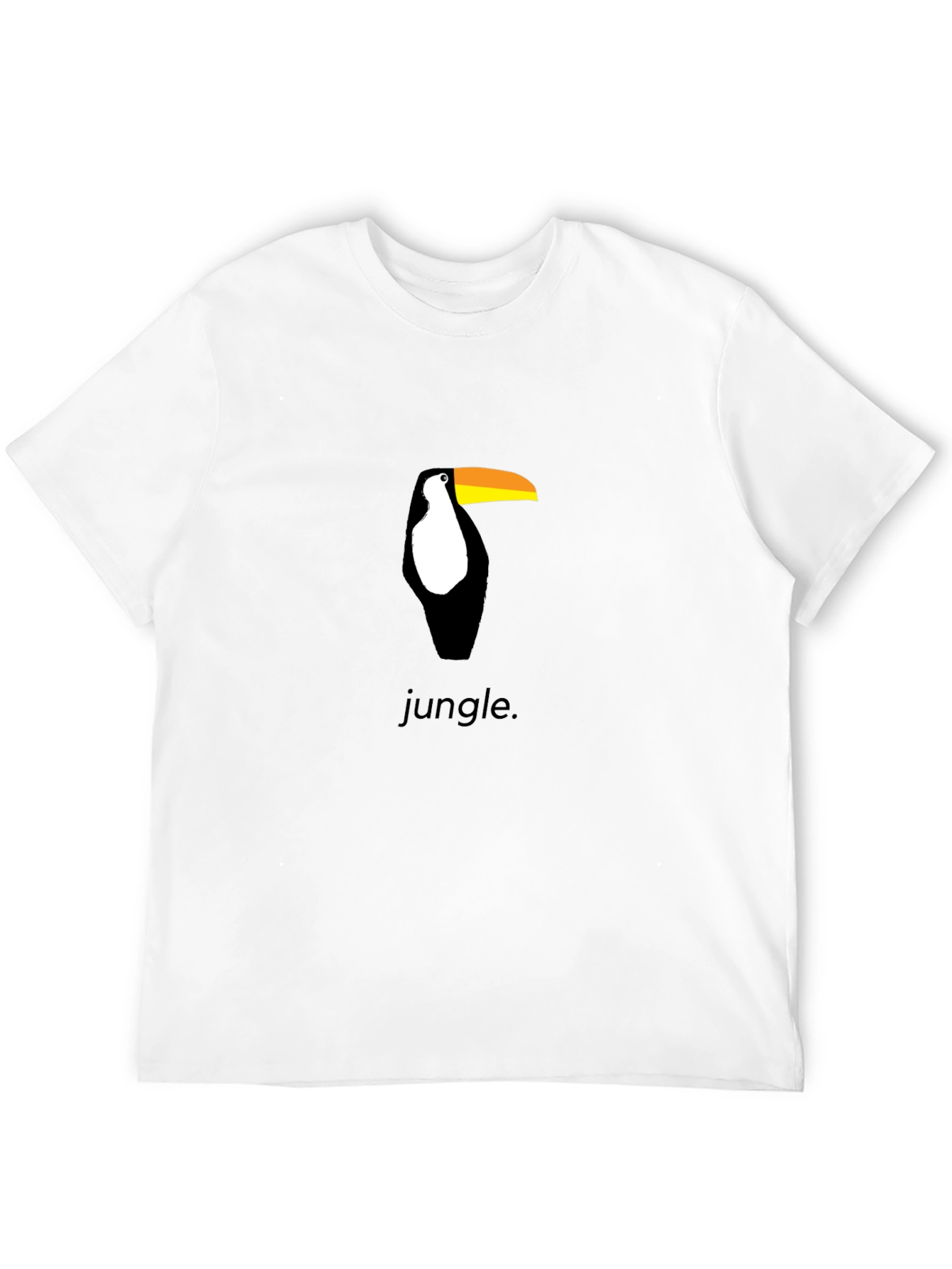 Toucan Jungle Graphic Tee - Black Cotton Shirt