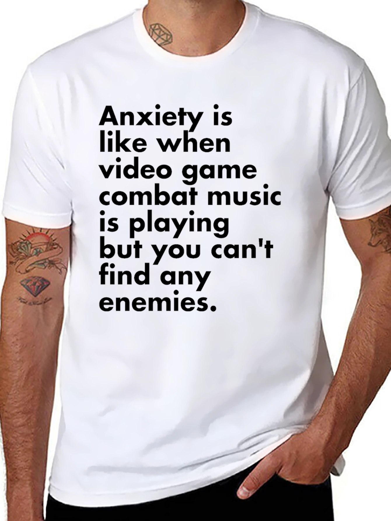 Anxiety Video Game Combat Music T-Shirt