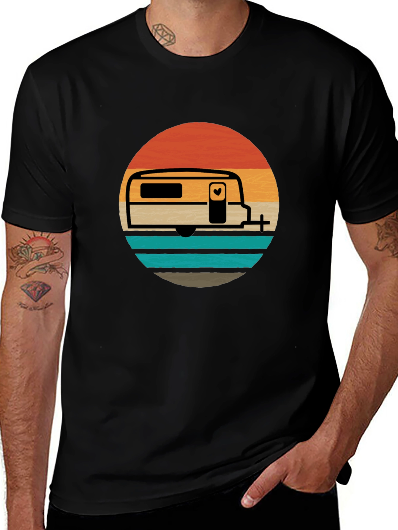 Retro Camper Van Graphic Tee - Adventure Awaits!